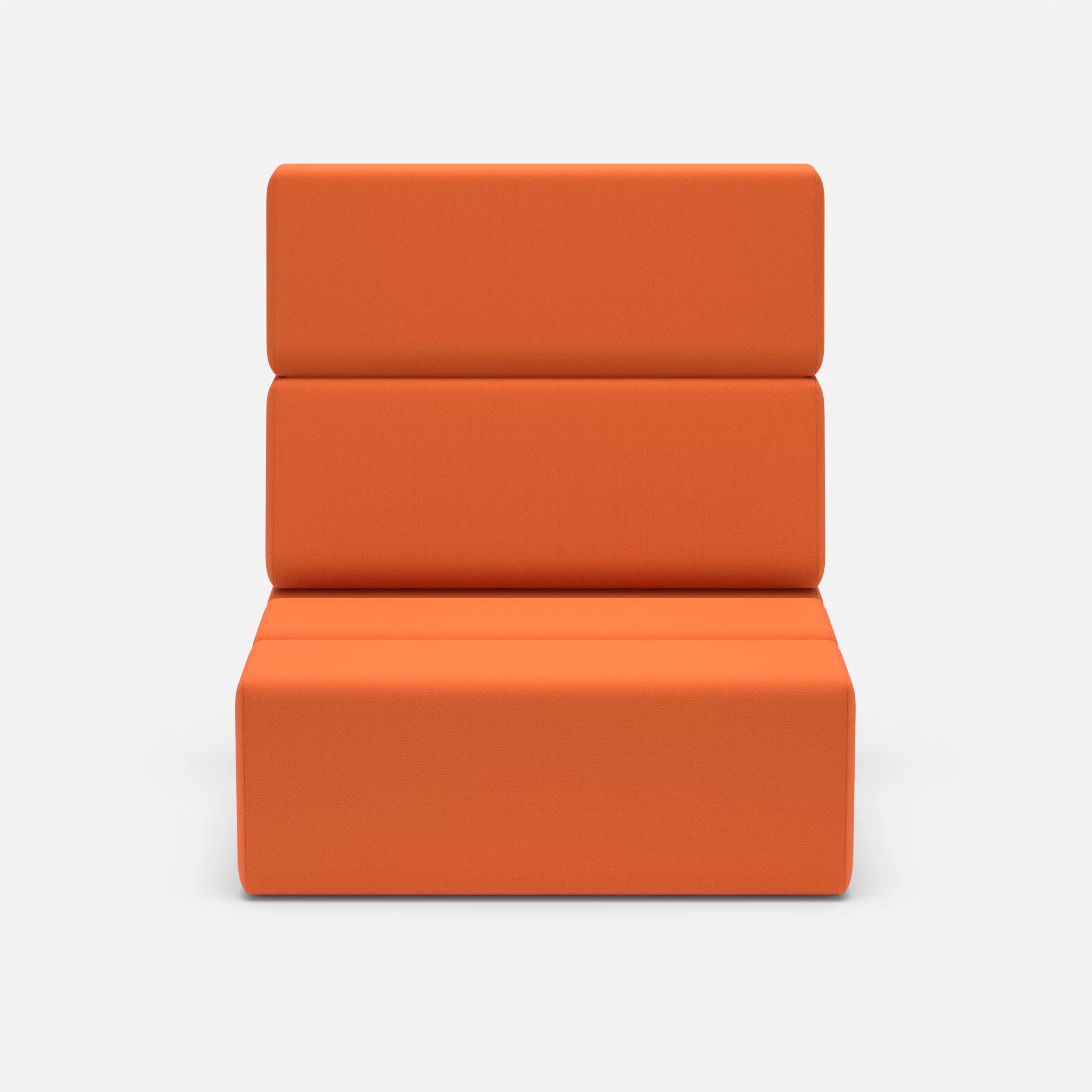 1 Sitzer Sofa Bricks 1 radio3094 in Orange von vorne