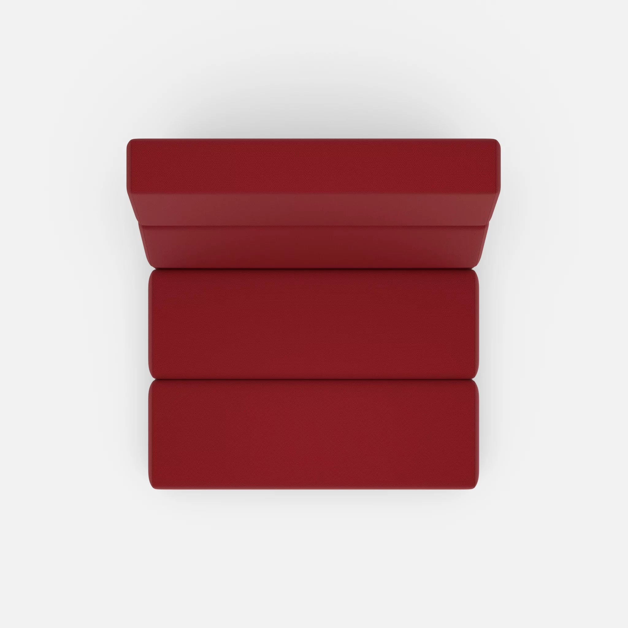 1 Sitzer Sofa Bricks 1 radio4028 in Rot von oben