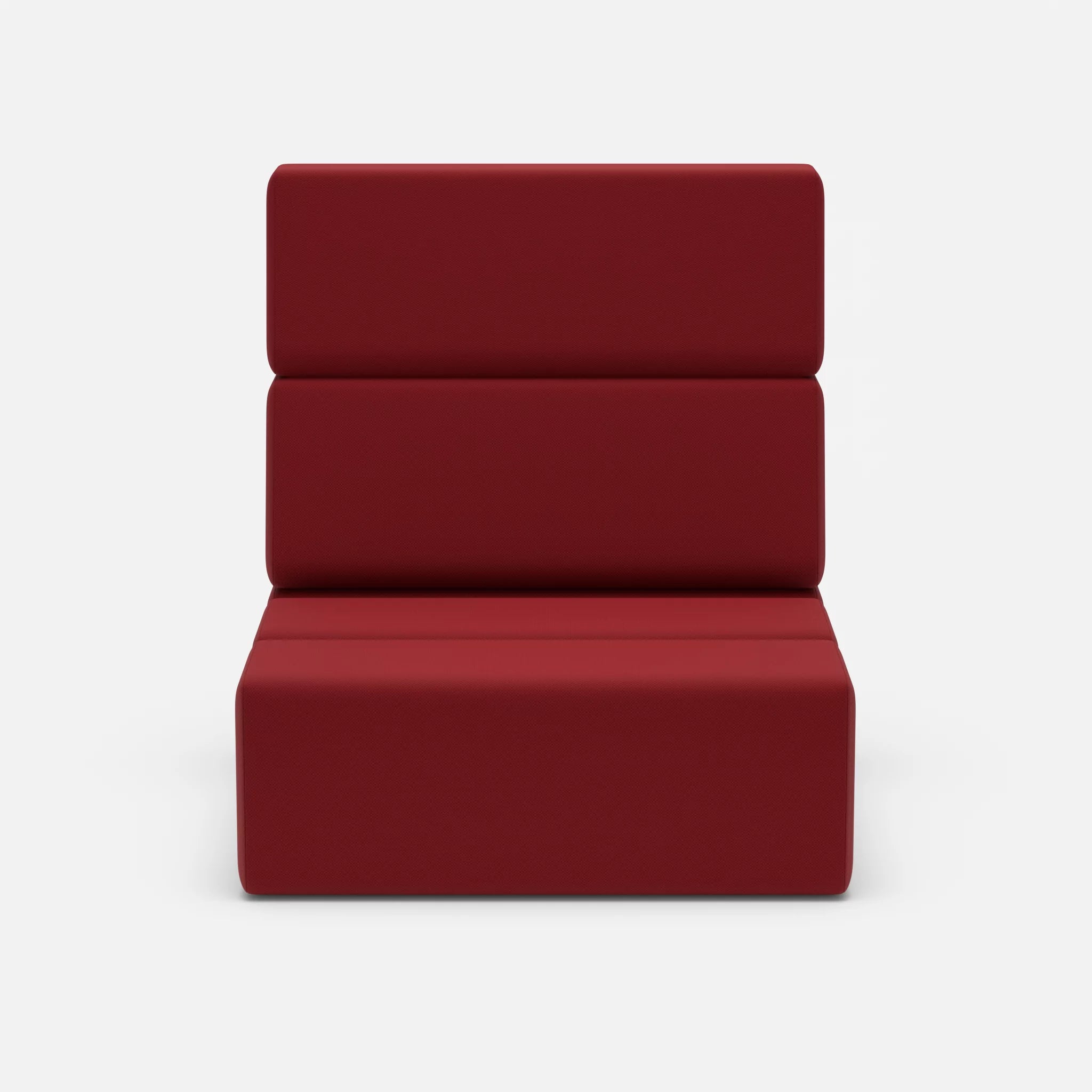 1 Sitzer Sofa Bricks 1 radio4028 in Rot von vorne