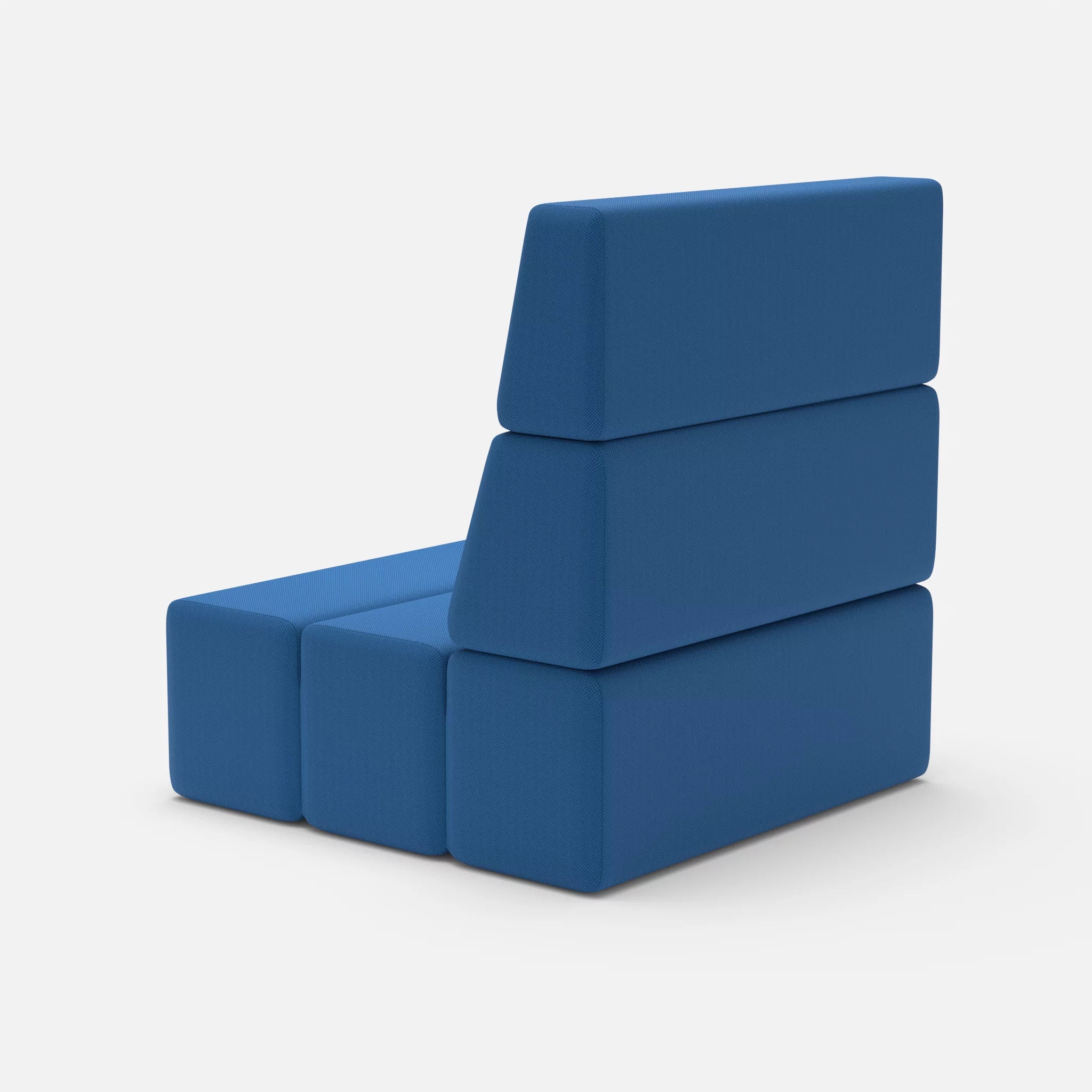 1 Sitzer Sofa Bricks 1 radio6075 in Blau von hinten