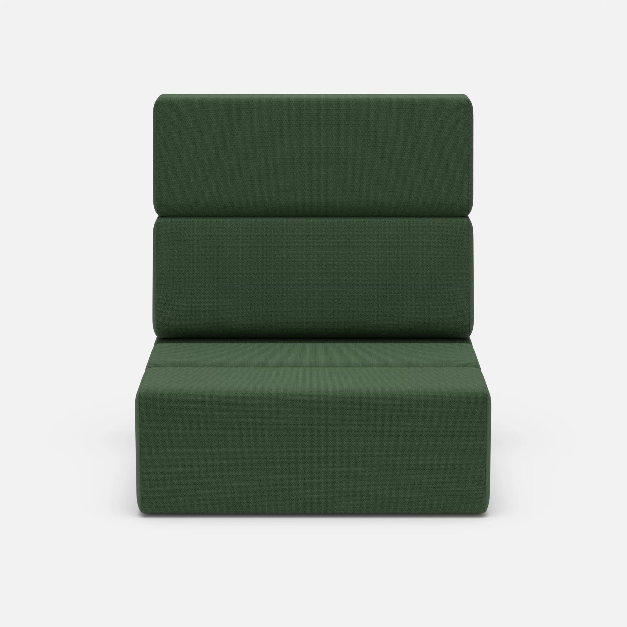 1 Sitzer Sofa Bricks 1 radio7036 in Olive von vorne