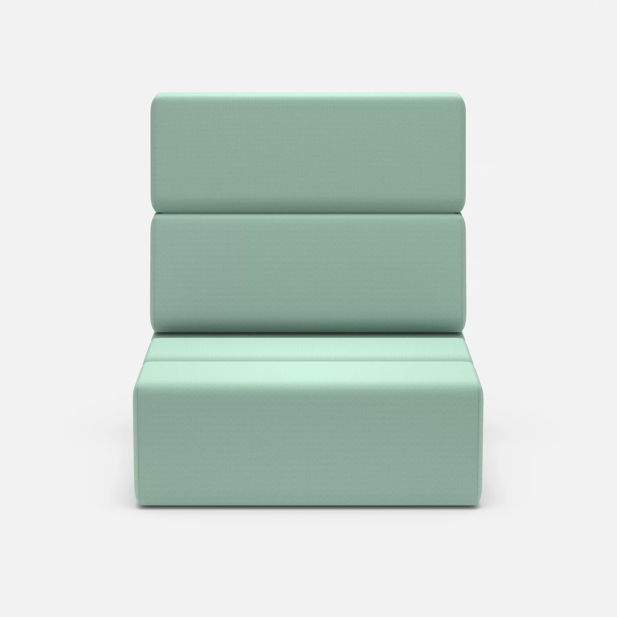 1 Sitzer Sofa Bricks 1 radio7045 in Hellblau von vorne