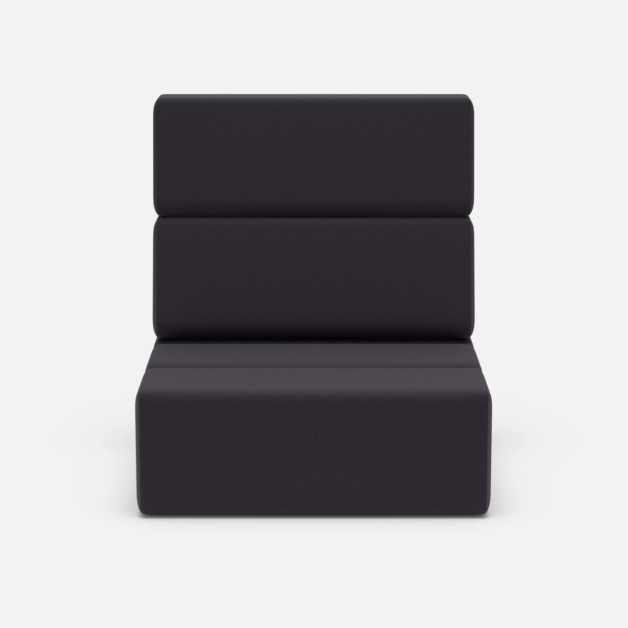 1 Sitzer Sofa Bricks 1 radio8517 in Anthrazit von vorne