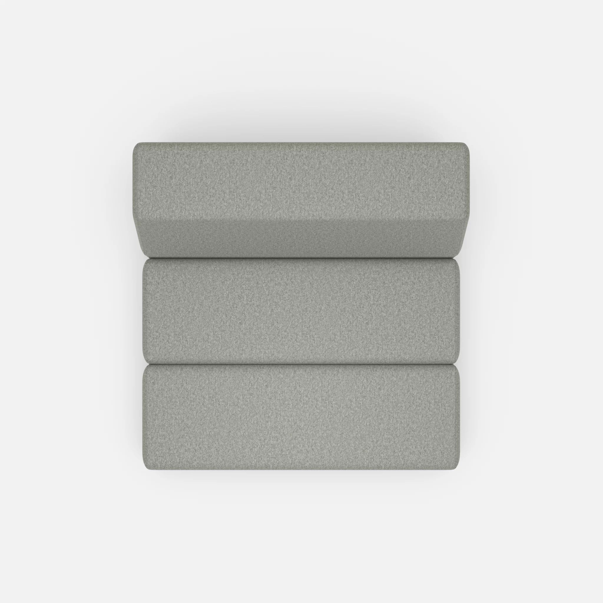 1 Sitzer Sofa Bricks 2 dama0003 in Mittelgrau von oben
