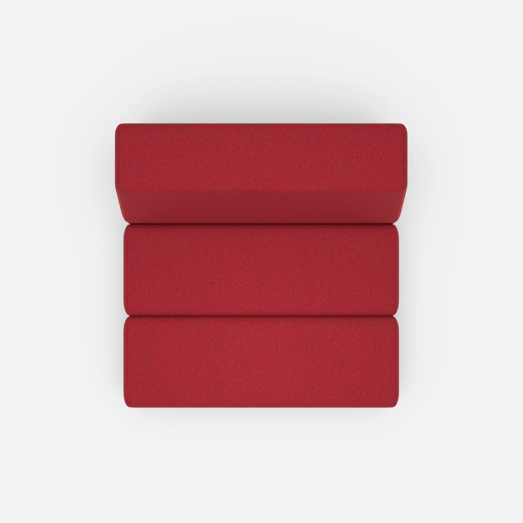 1 Sitzer Sofa Bricks 2 dama0053 in Rot von oben