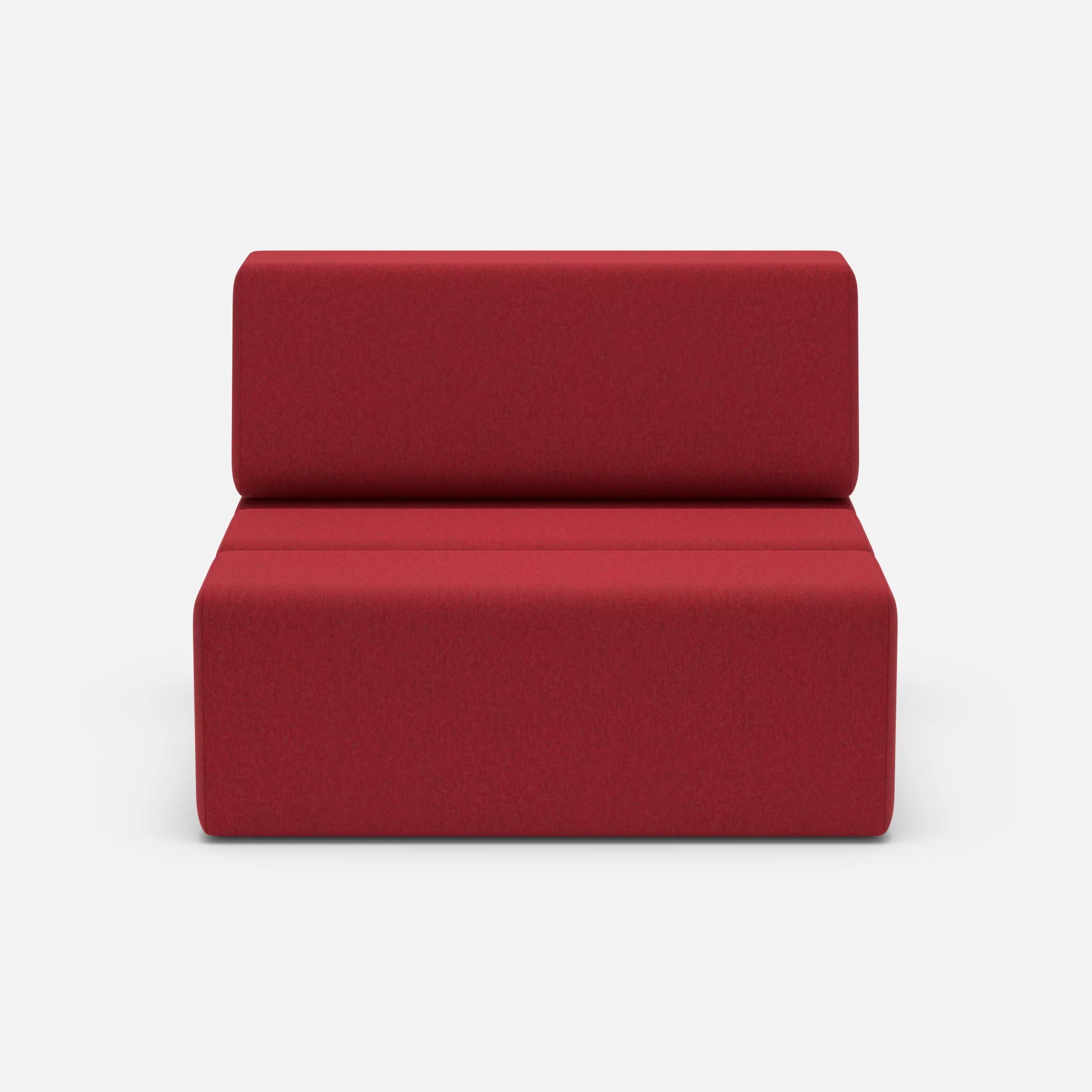1 Sitzer Sofa Bricks 2 dama0053 in Rot von vorne