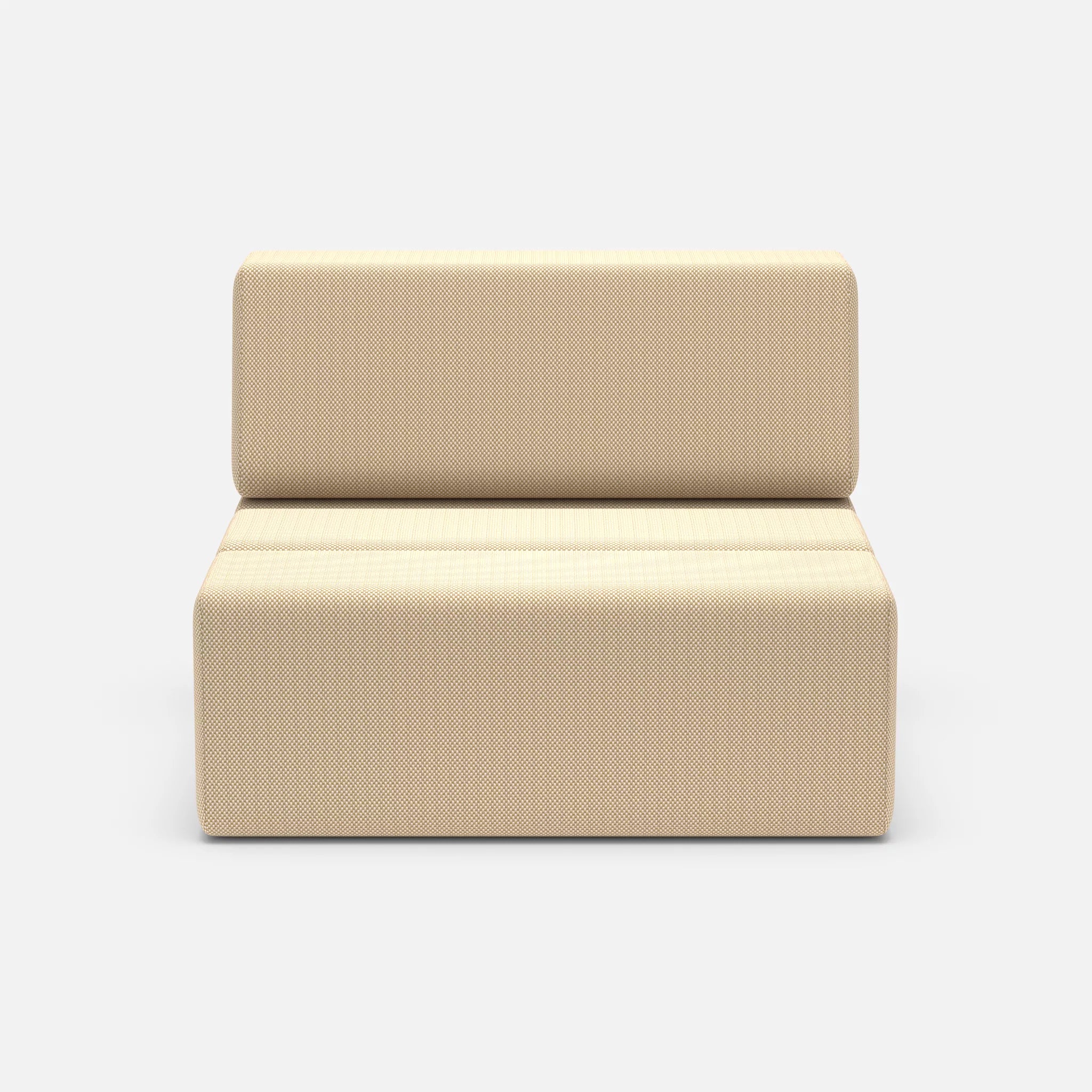 1 Sitzer Sofa Bricks 2 novumcocos in Hellbraun von vorne