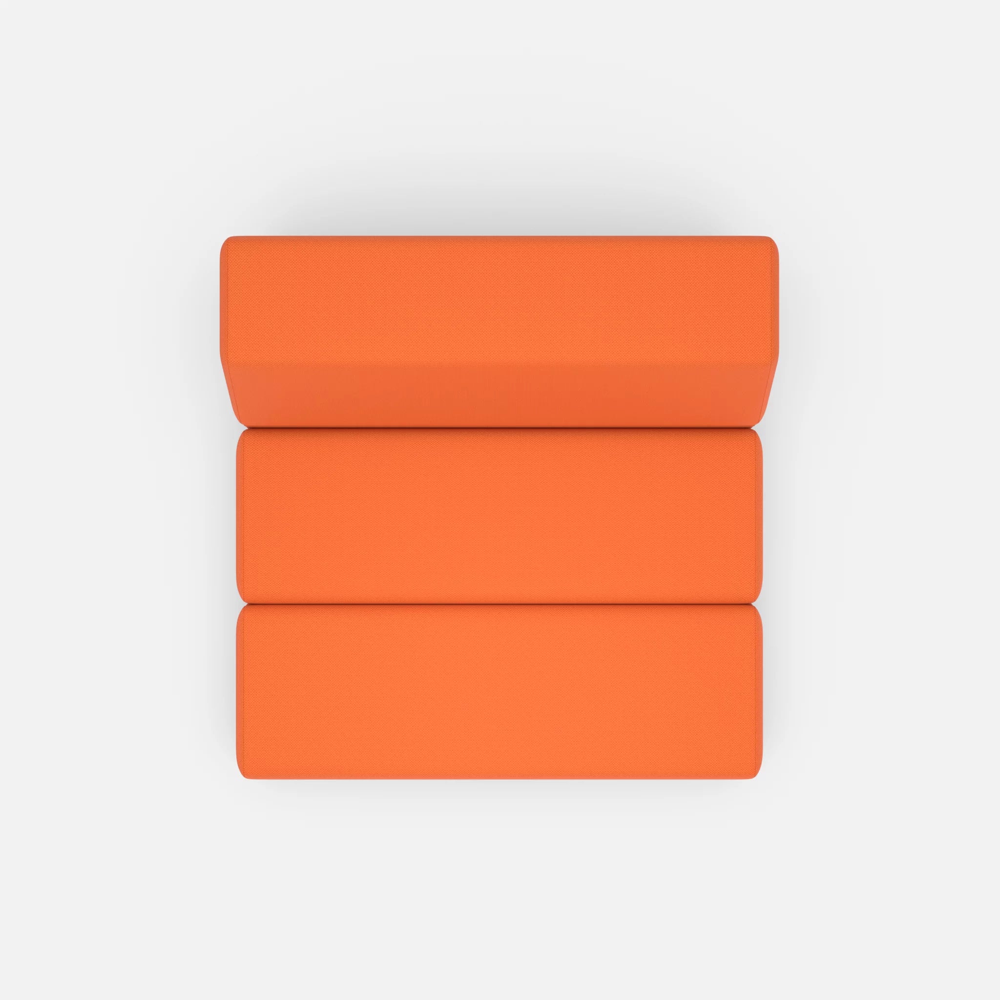 1 Sitzer Sofa Bricks 2 radio3094 in Orange von oben