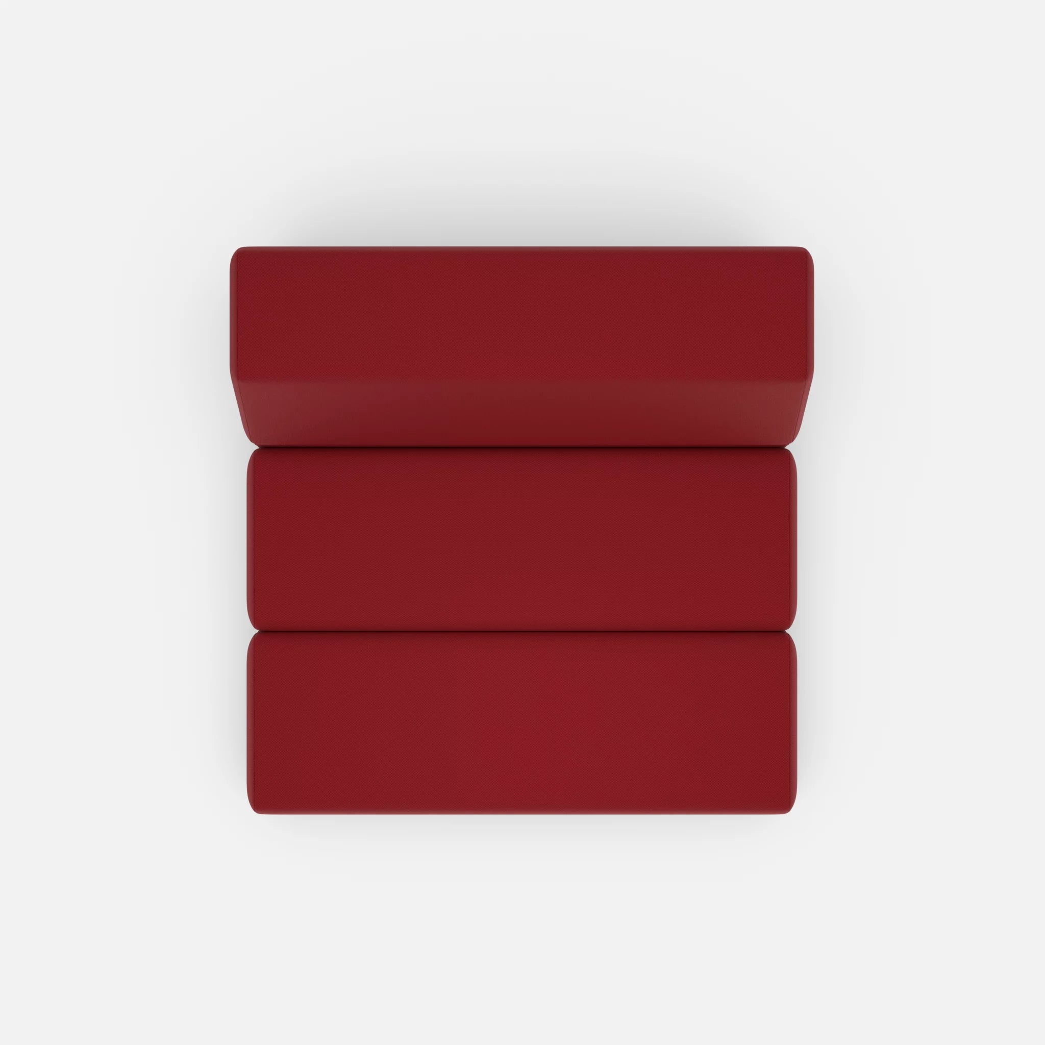 1 Sitzer Sofa Bricks 2 radio4028 in Rot von oben