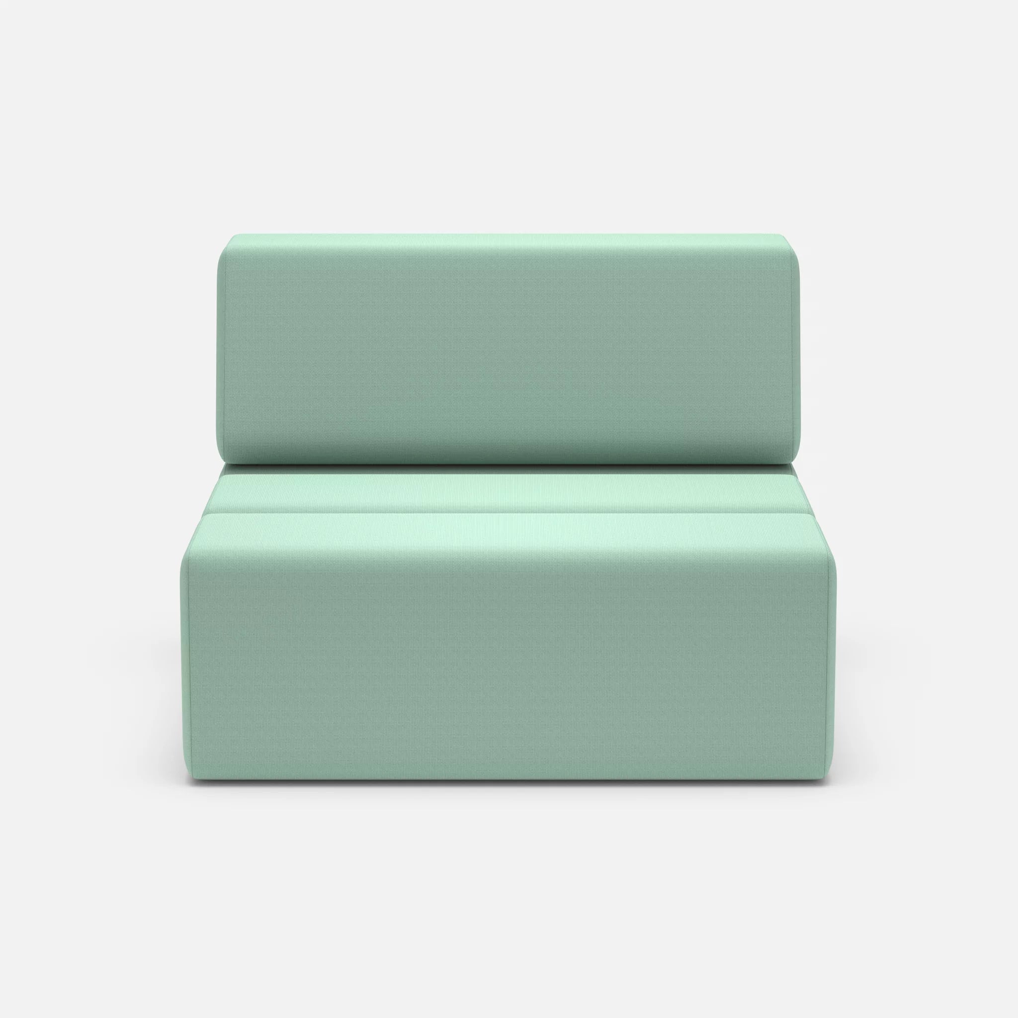 1 Sitzer Sofa Bricks 2 radio7045 in Hellblau von vorne