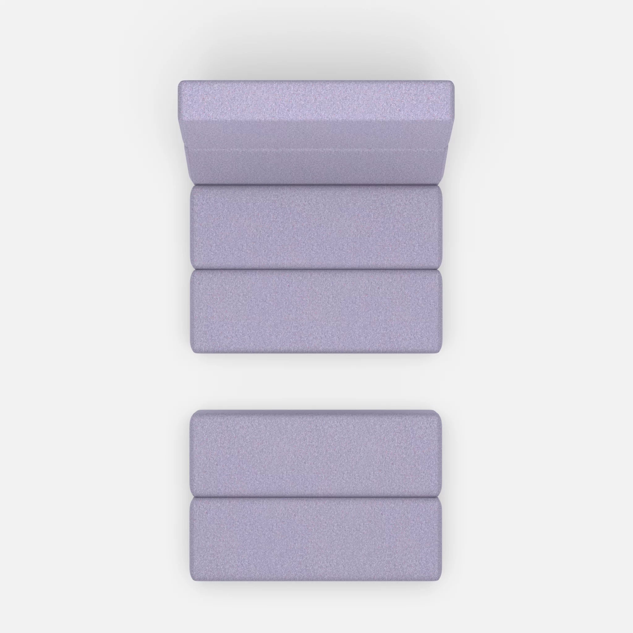 1 Sitzer Sofa Bricks 3 dama0039 in Flieder von oben