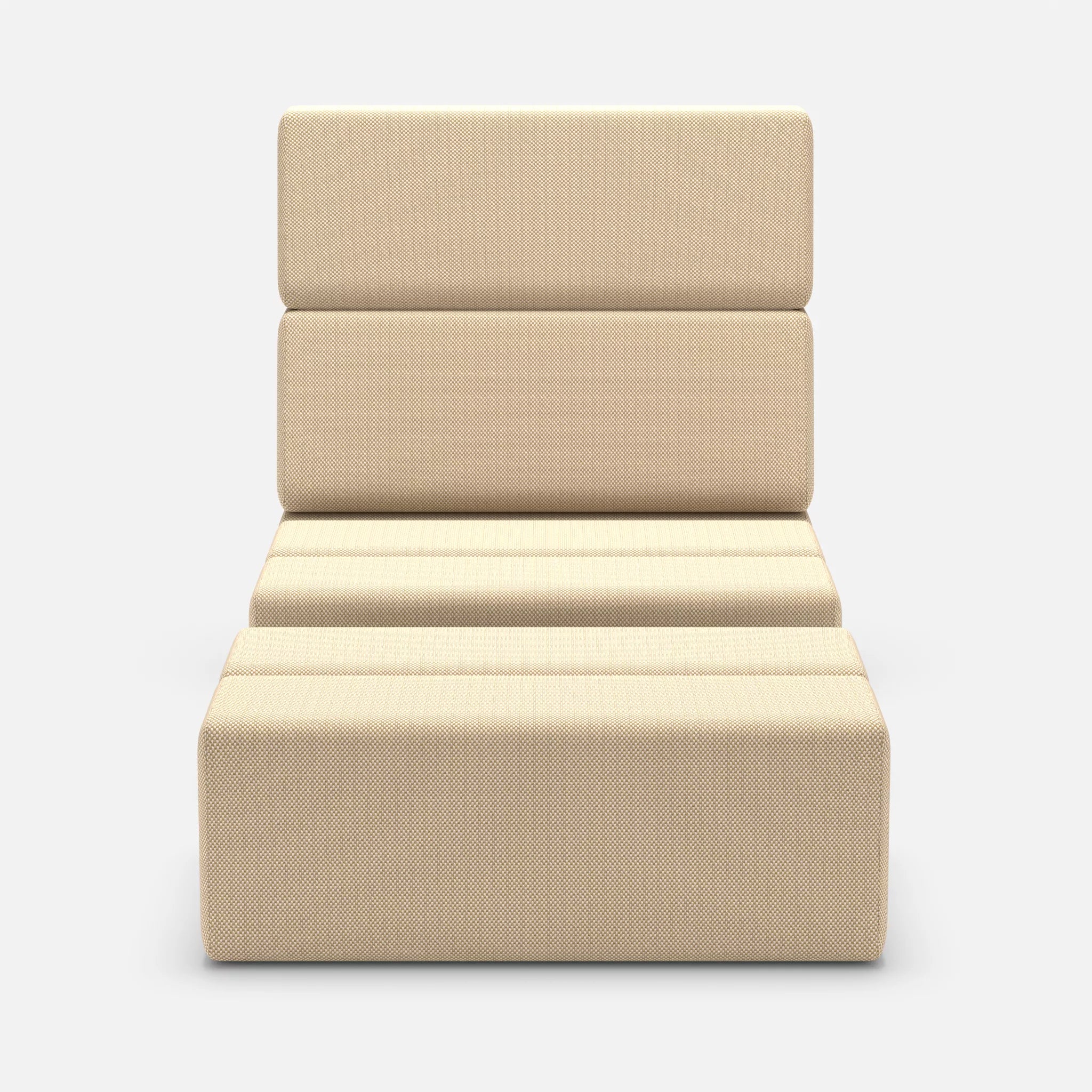1 Sitzer Sofa Bricks 3 novumcocos in Hellbraun von vorne