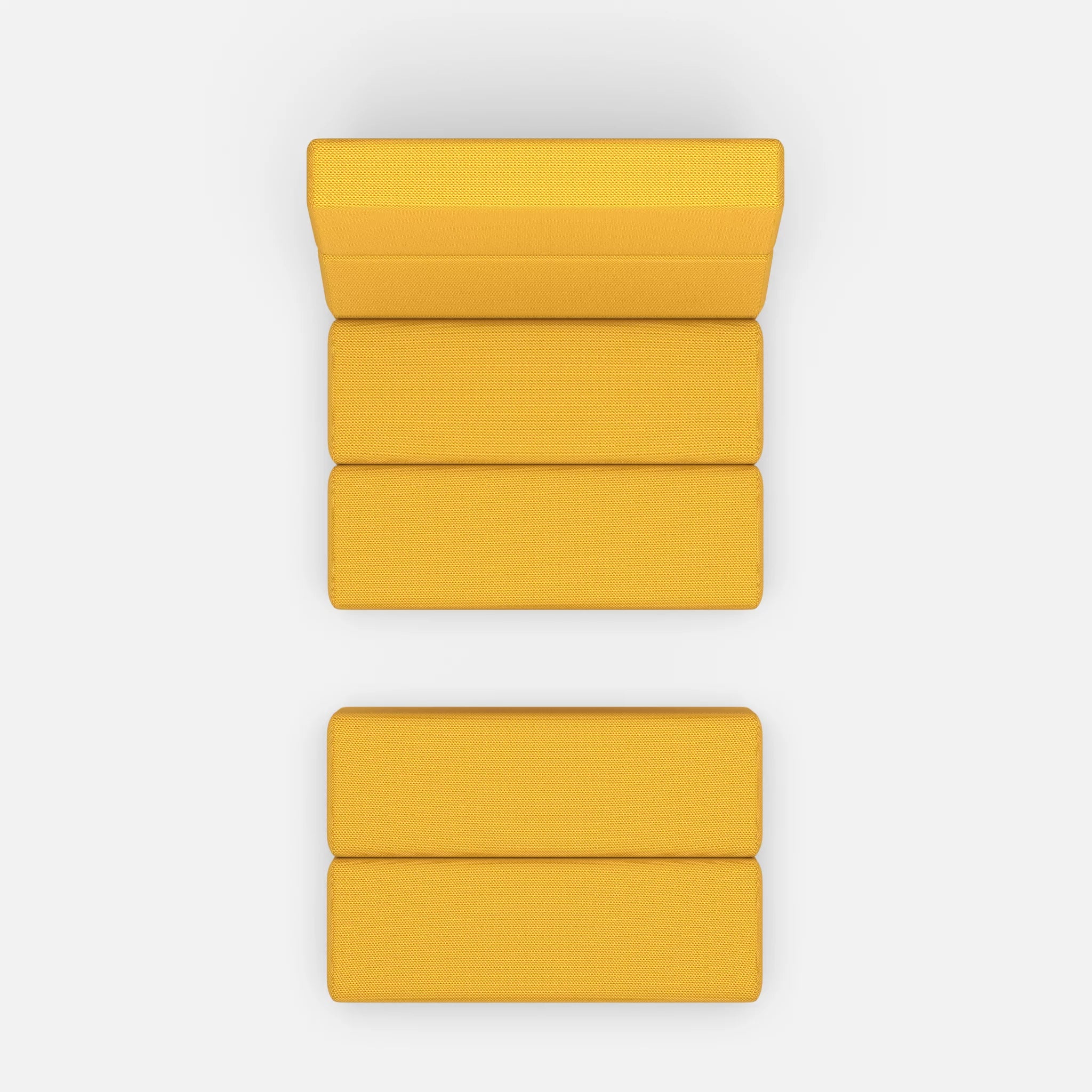 1 Sitzer Sofa Bricks 3 novumcurry in Curry von oben