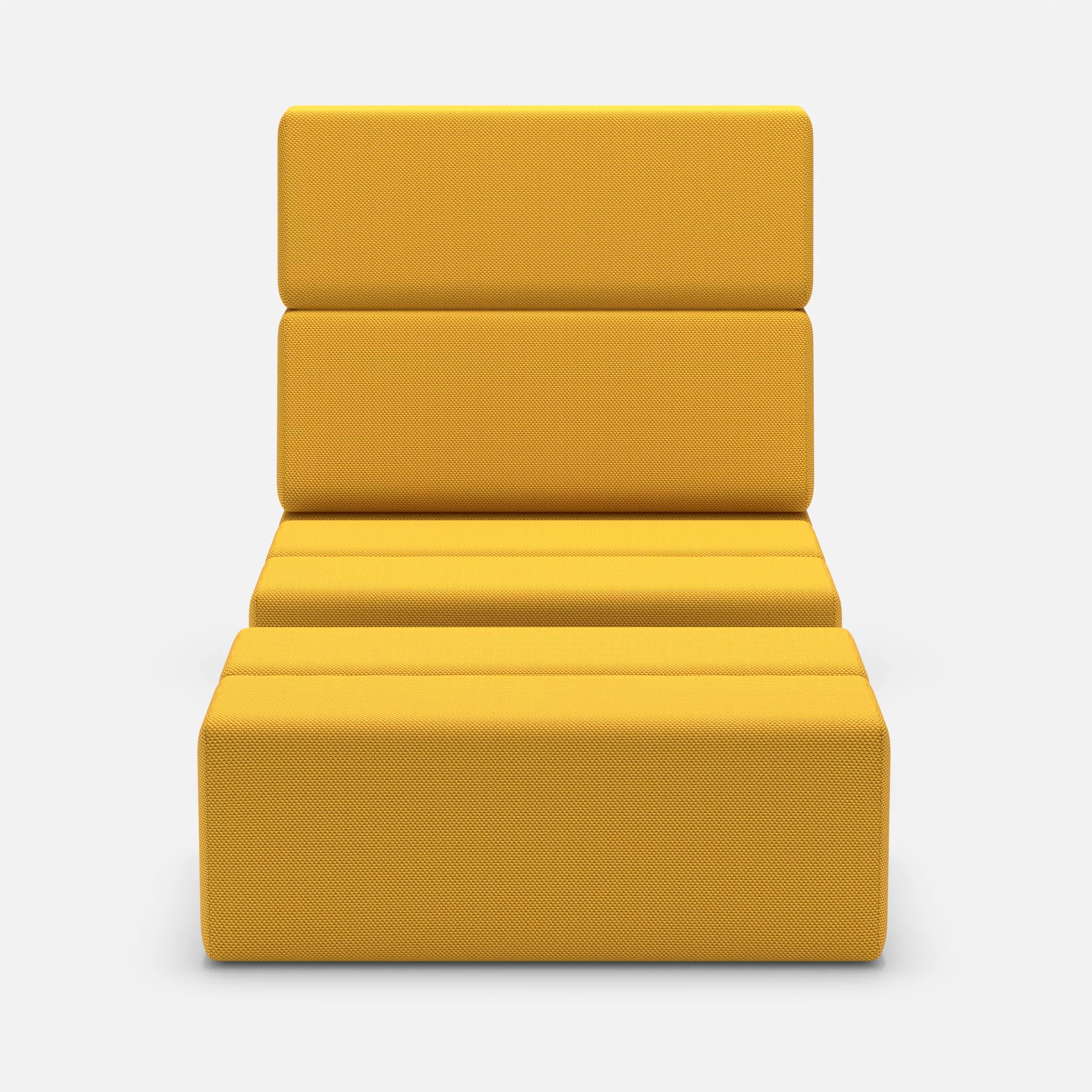 1 Sitzer Sofa Bricks 3 novumcurry in Curry von vorne