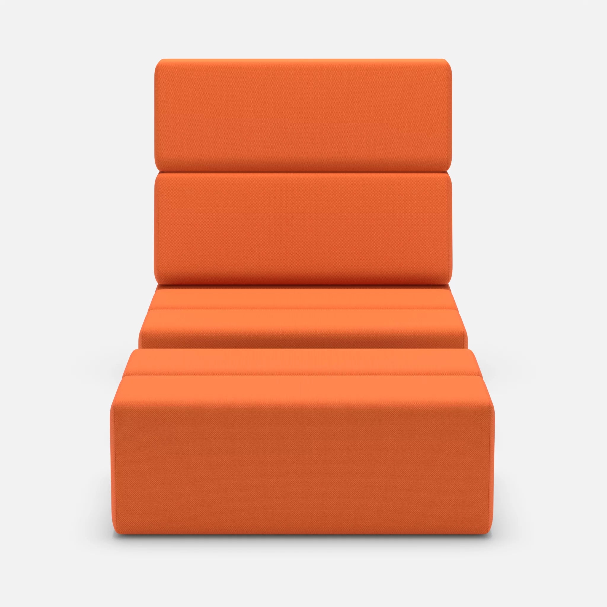 1 Sitzer Sofa Bricks 3 radio3094 in Orange von vorne