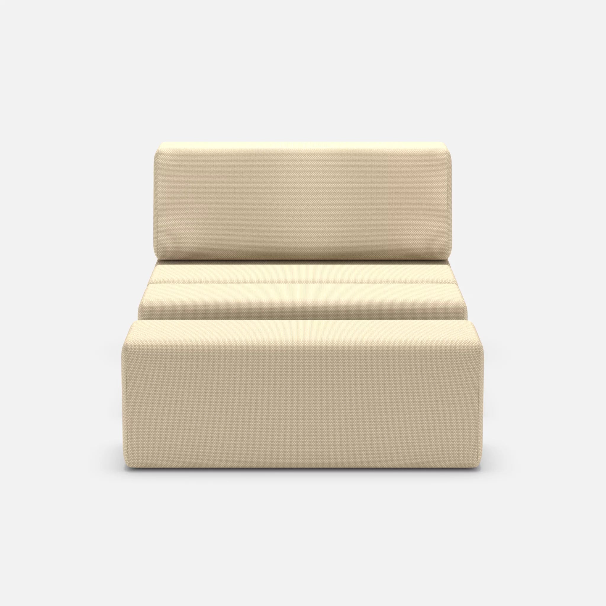 1 Sitzer Sofa Bricks 4 novumangora in Sand von vorne