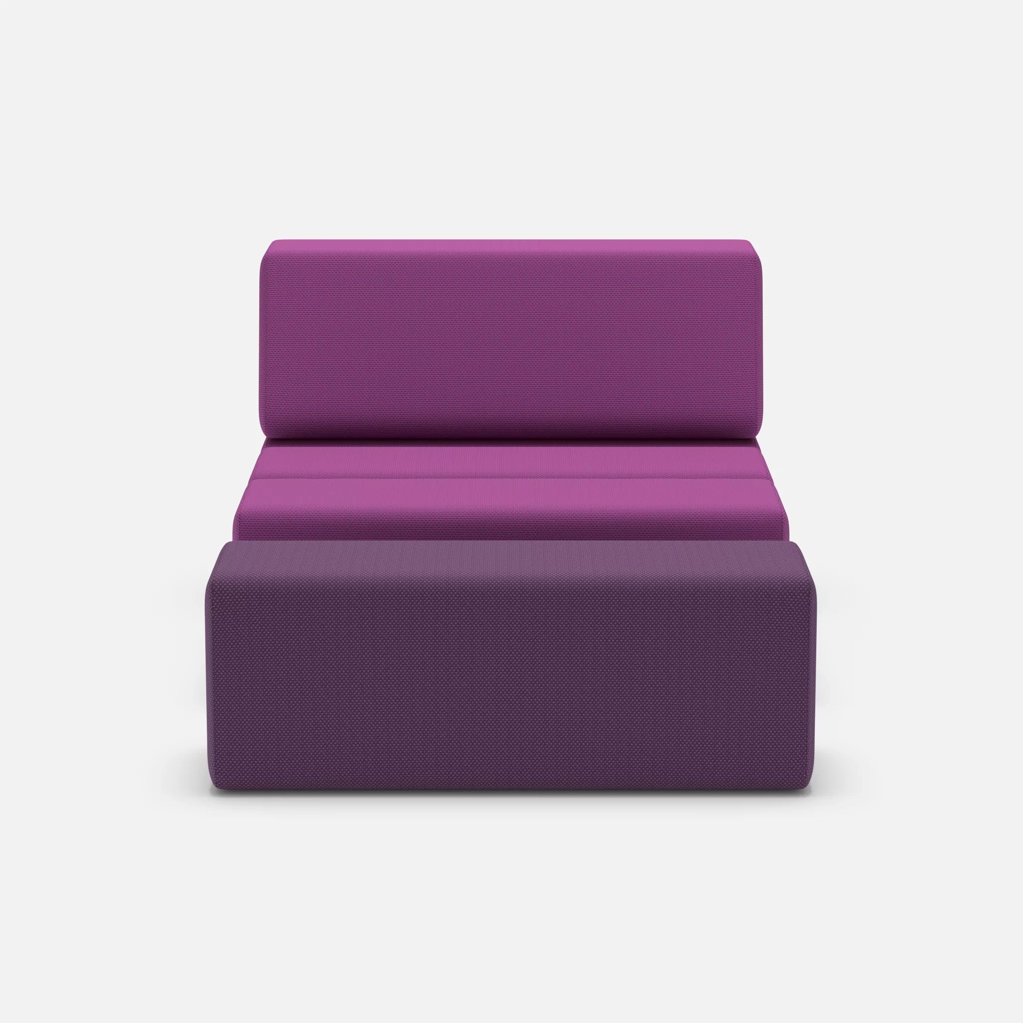 1 Sitzer Sofa Bricks 4 novumviola-novumprune in Violett und Violett von vorne
