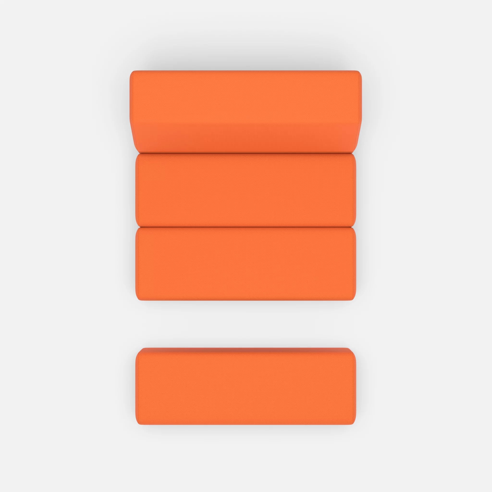 1 Sitzer Sofa Bricks 4 radio3094 in Orange von oben