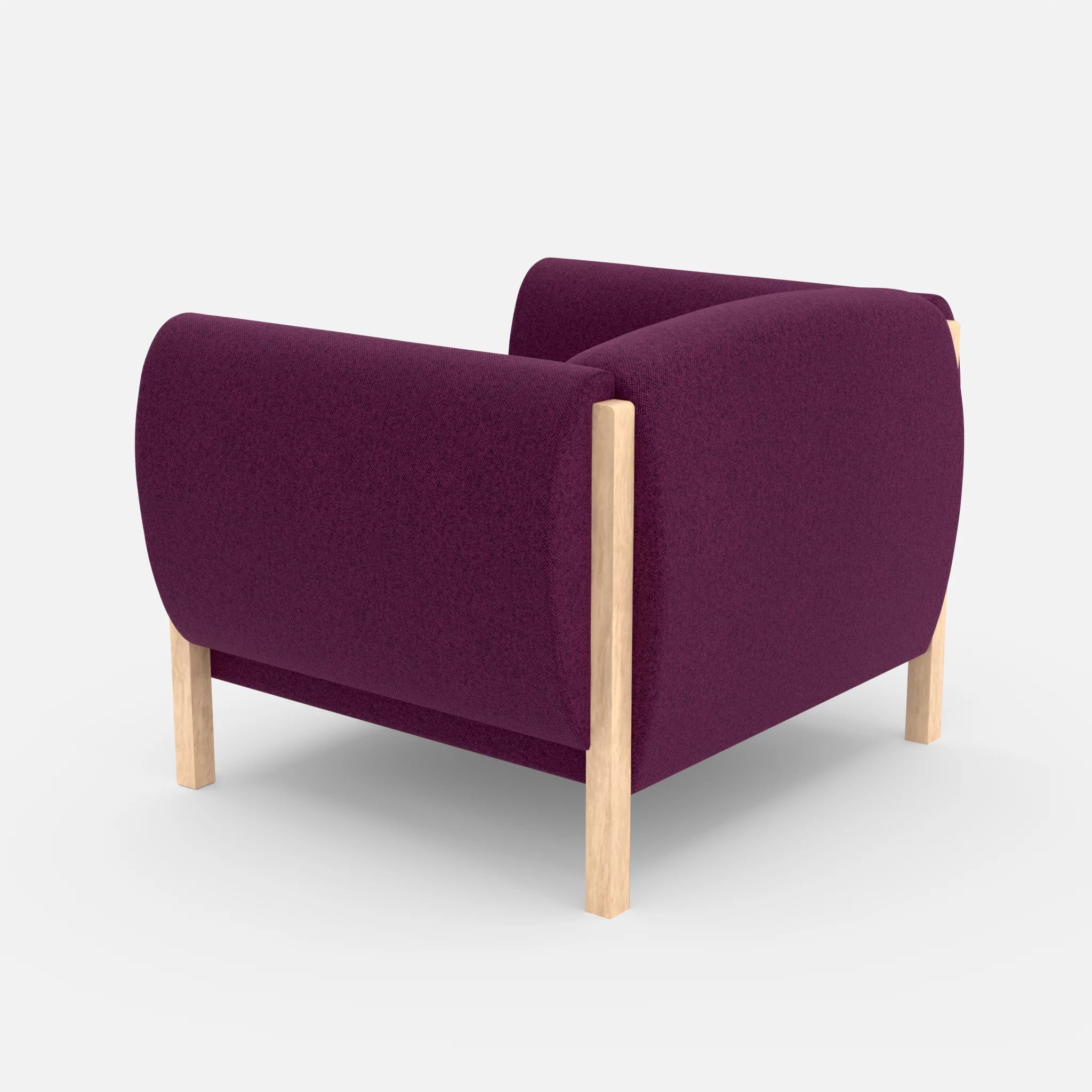 1 Sitzer Sofa Mallow celia0202 in Violett von hinten