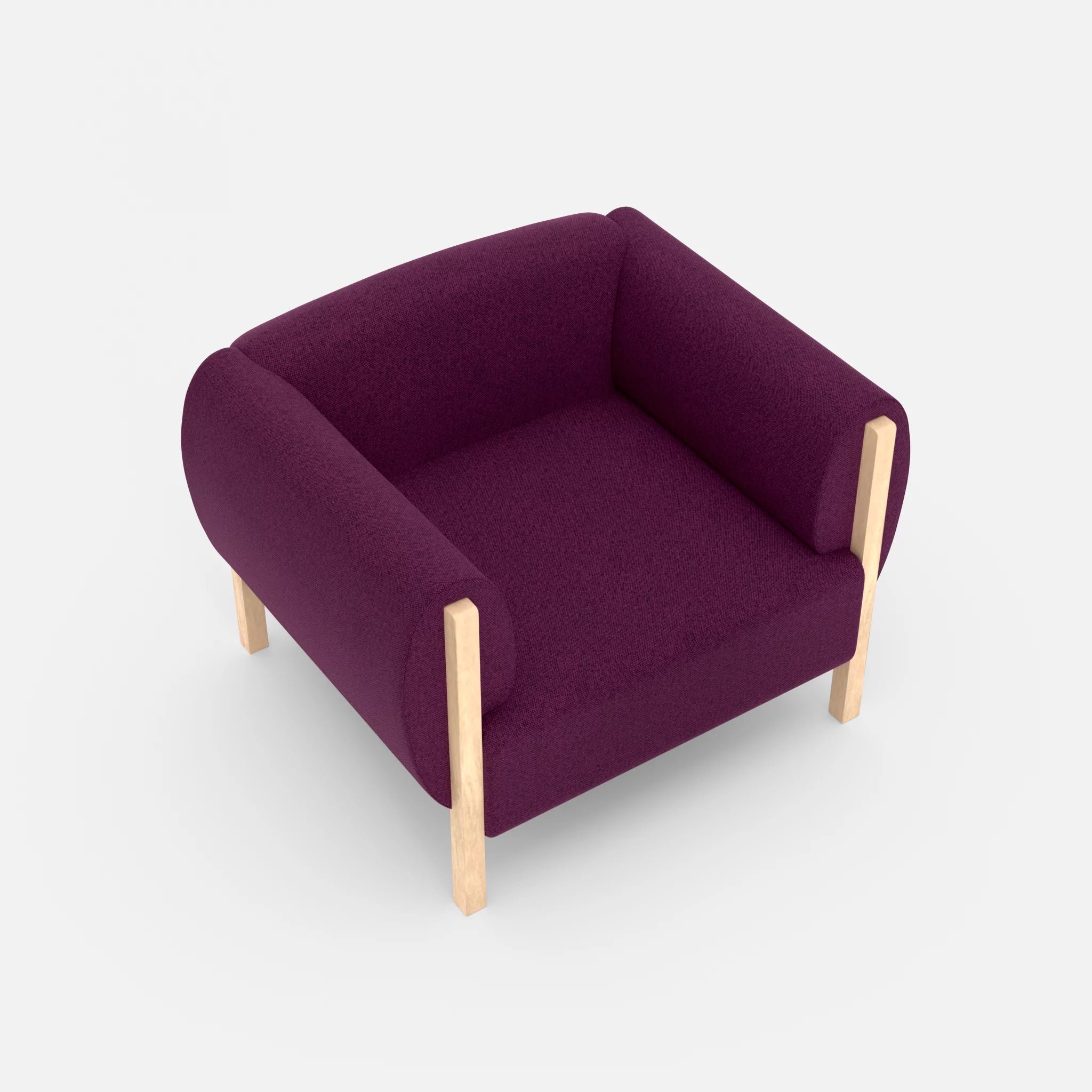 1 Sitzer Sofa Mallow celia0202 in Violett von oben