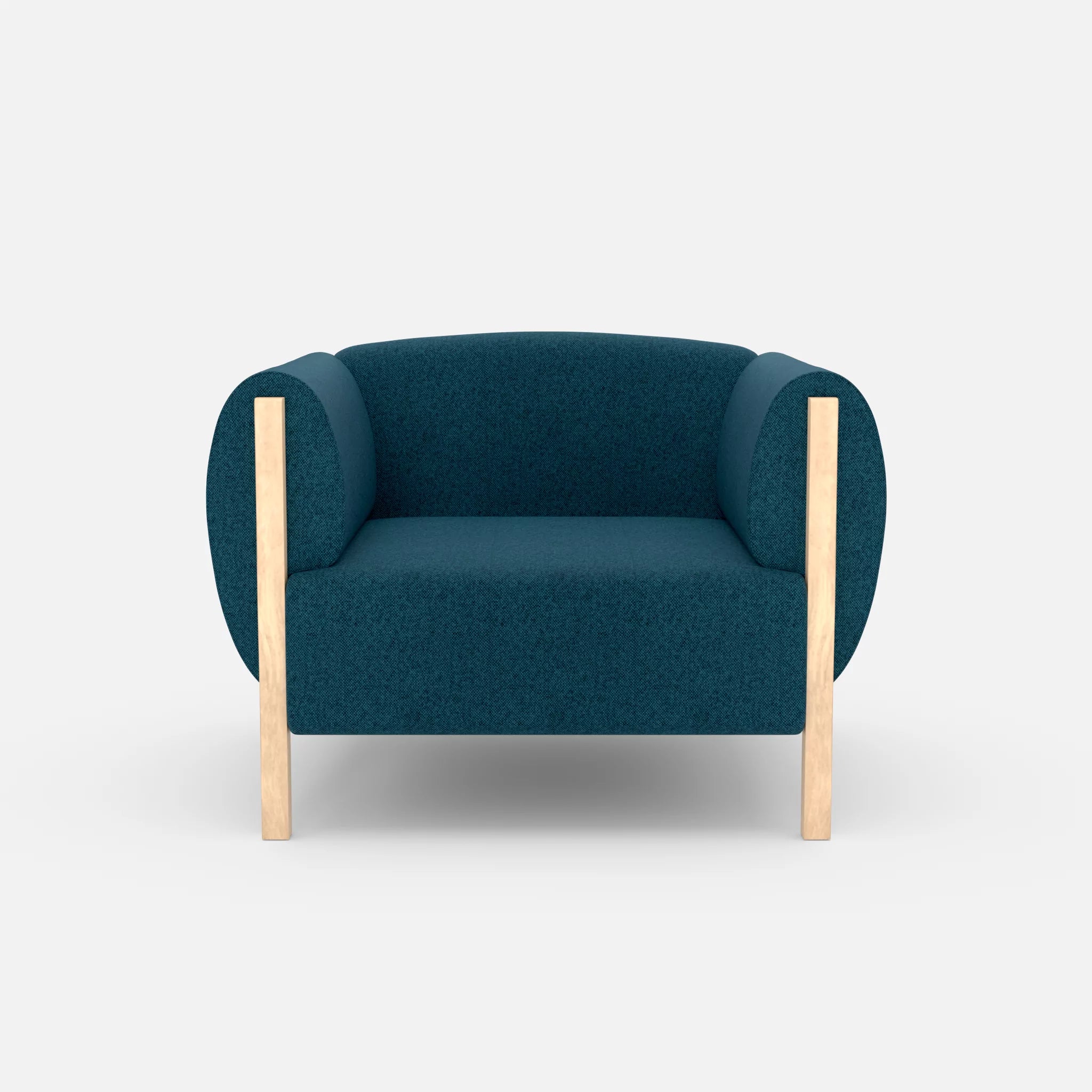 1 Sitzer Sofa Mallow celia0203 in Blau von vorne
