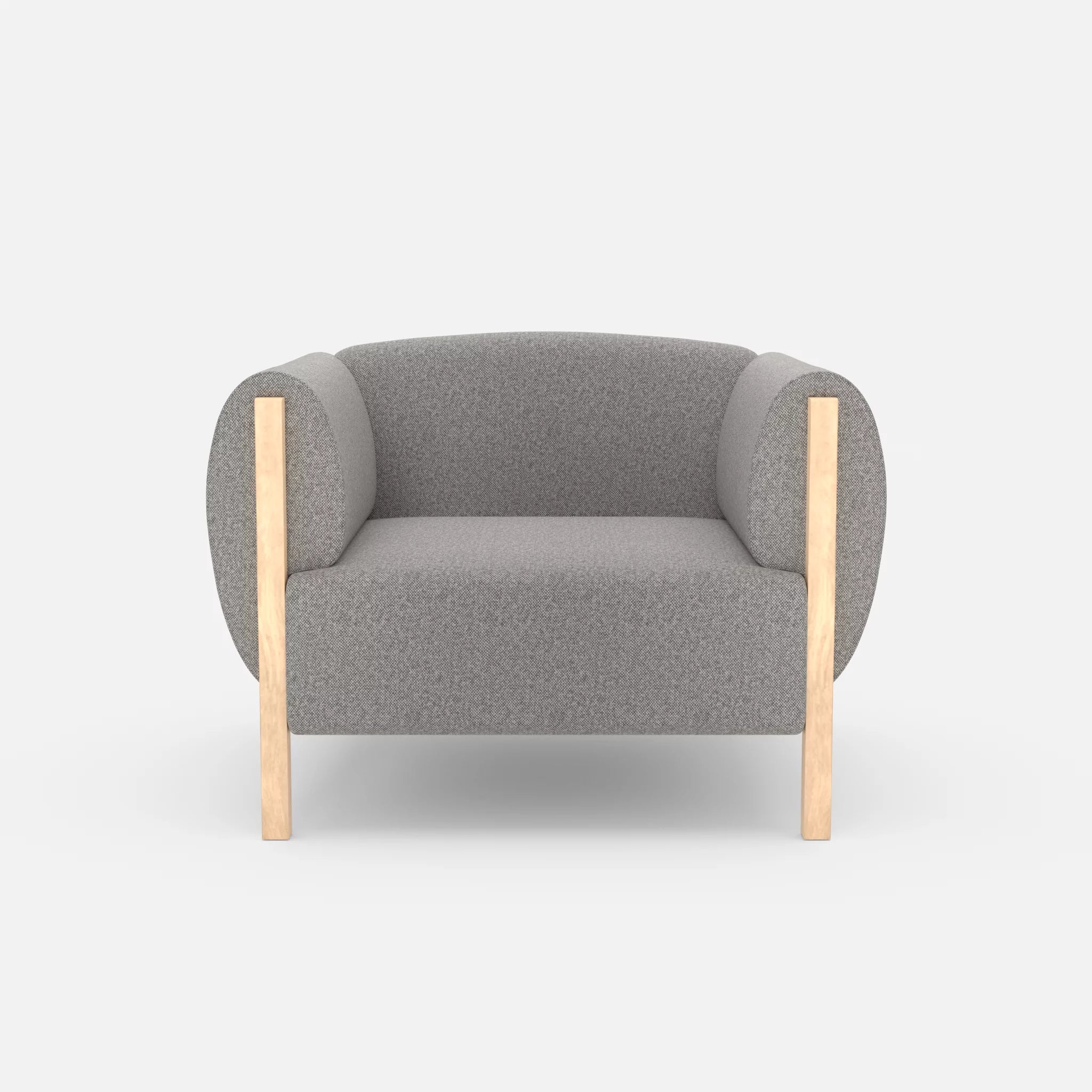 1 Sitzer Sofa Mallow celia0208 in Mittelgrau von vorne