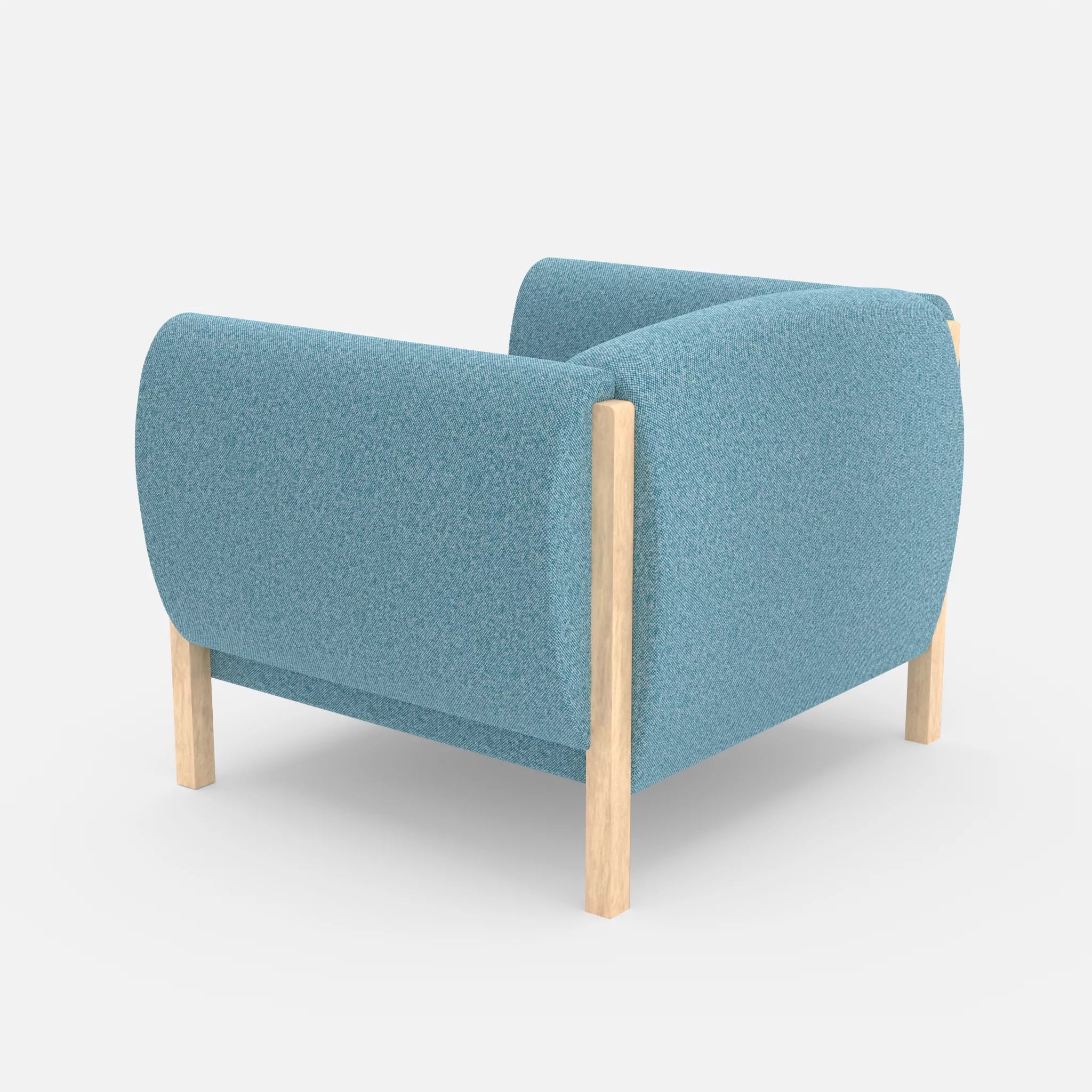 1 Sitzer Sofa Mallow celia0209 in Türkis von hinten