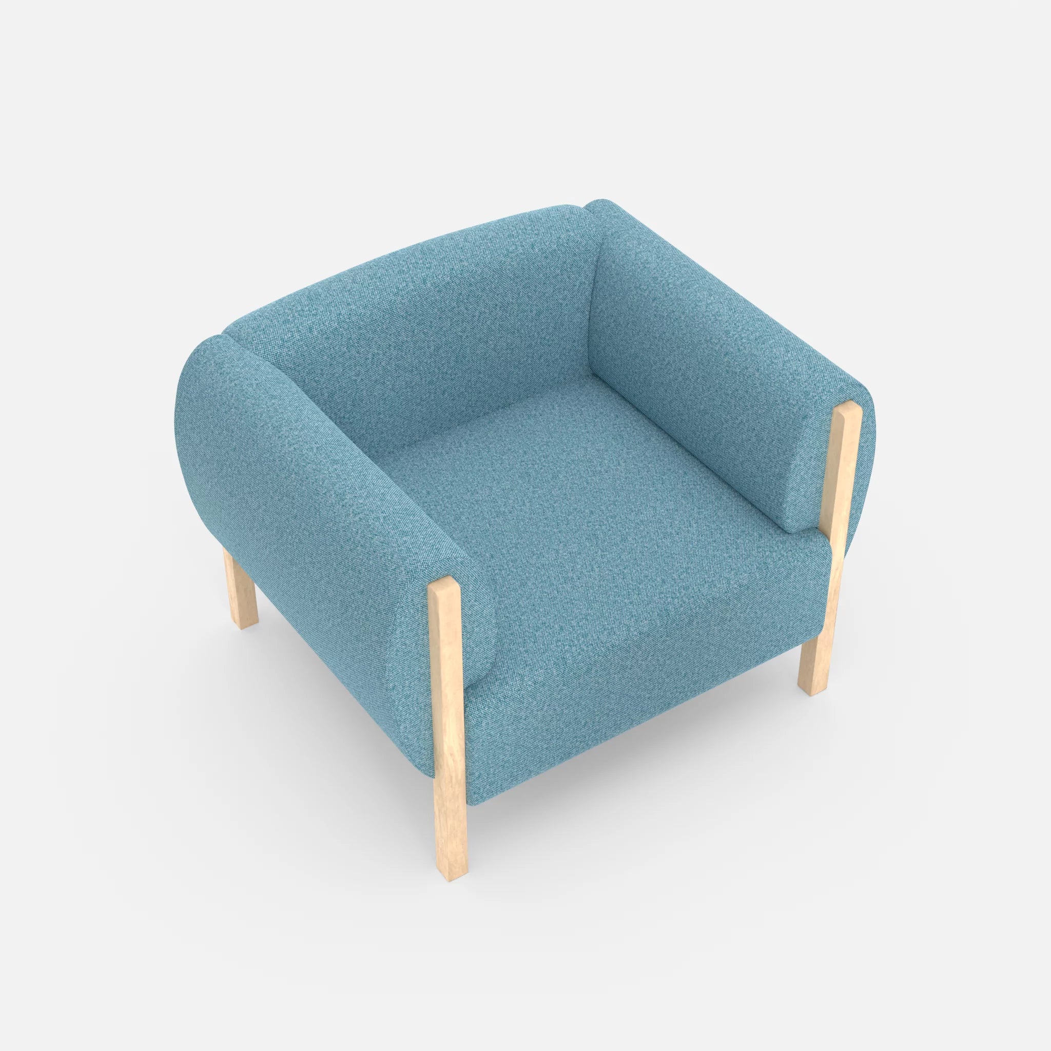 1 Sitzer Sofa Mallow celia0209 in Türkis von oben