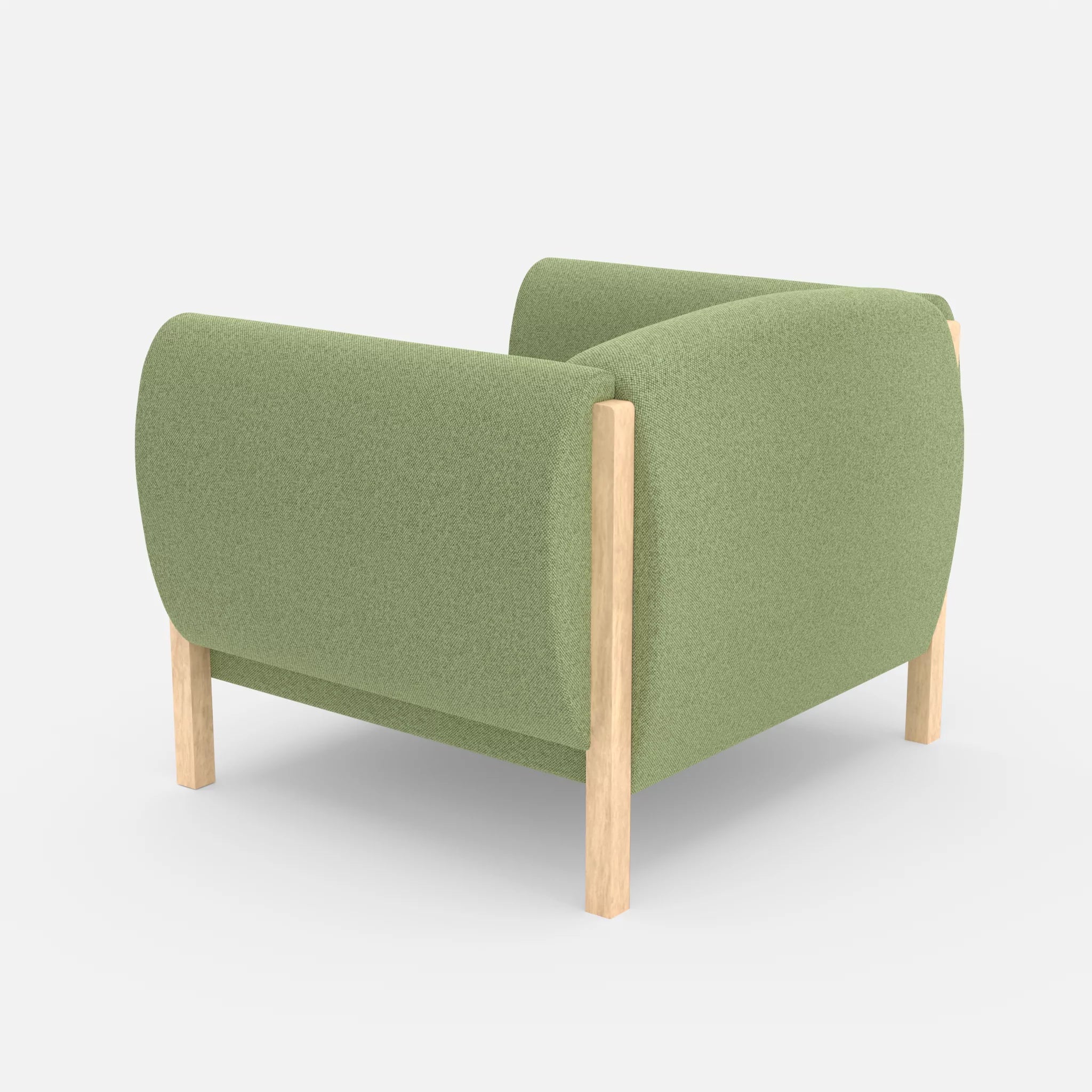 1 Sitzer Sofa Mallow celia0213 in Hellgrün von hinten