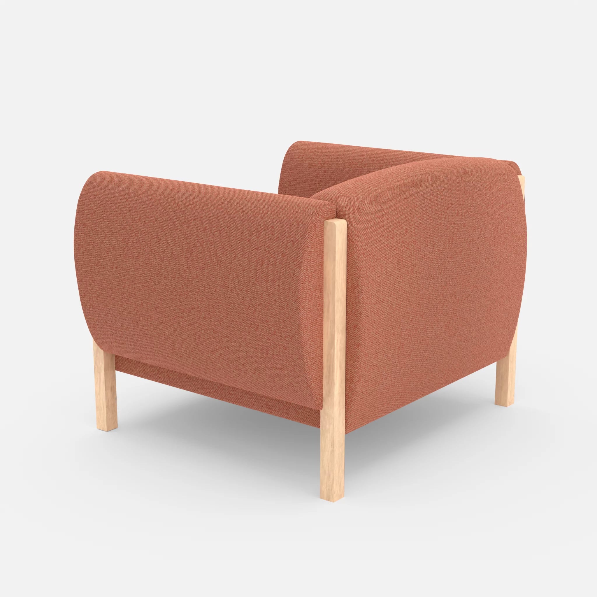 1 Sitzer Sofa Mallow celia0217 in Orange von hinten