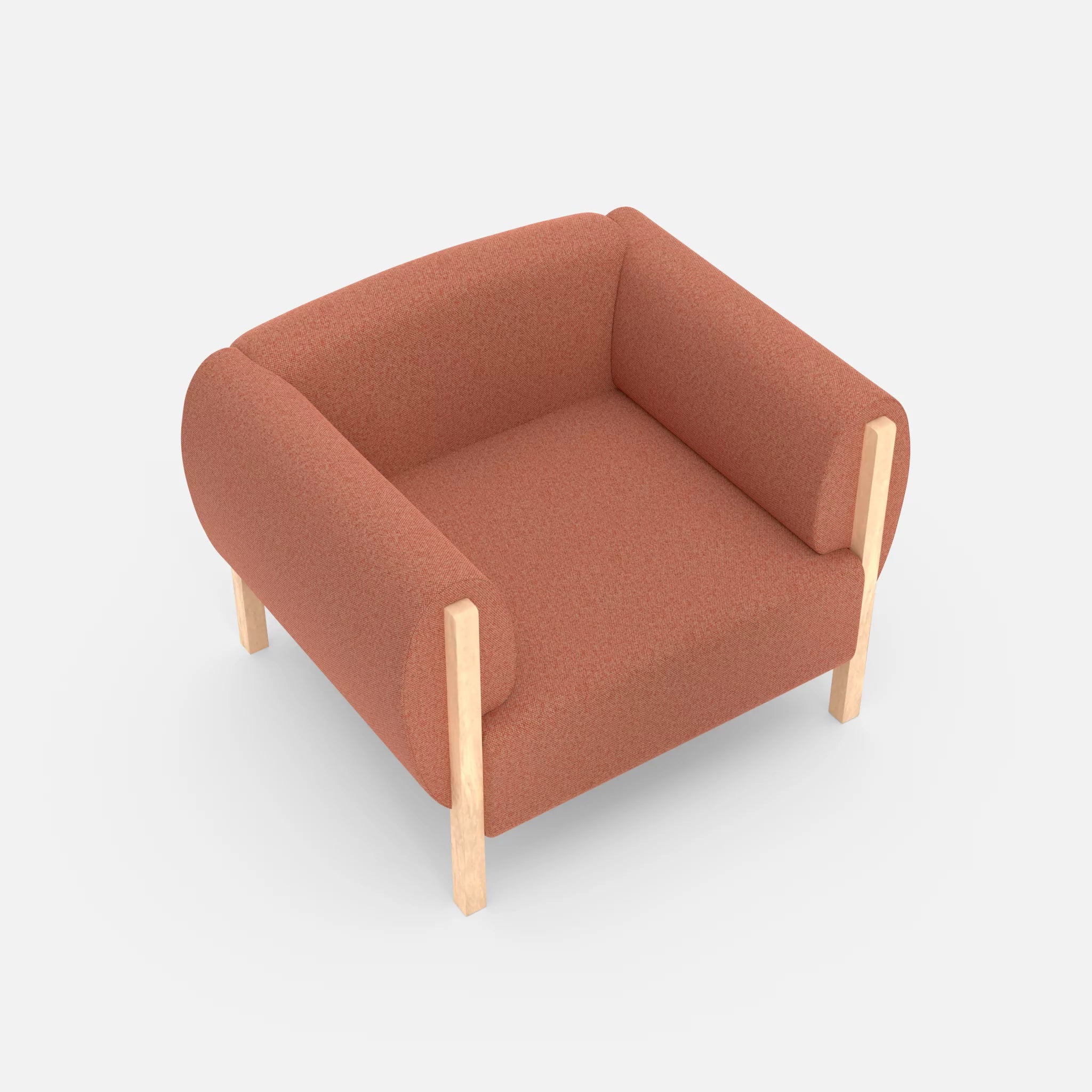 1 Sitzer Sofa Mallow celia0217 in Orange von oben
