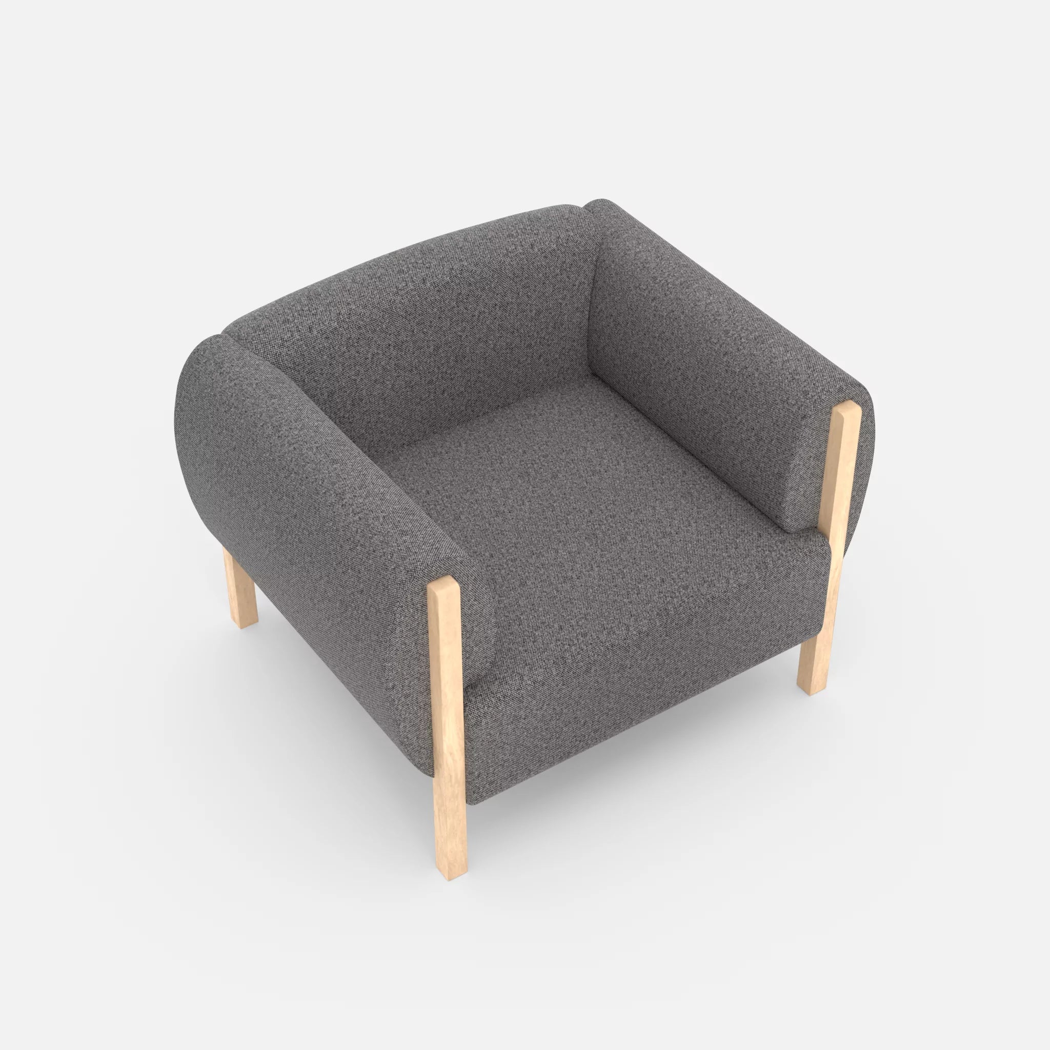 1 Sitzer Sofa Mallow celia0218 in Dunkelgrau von oben