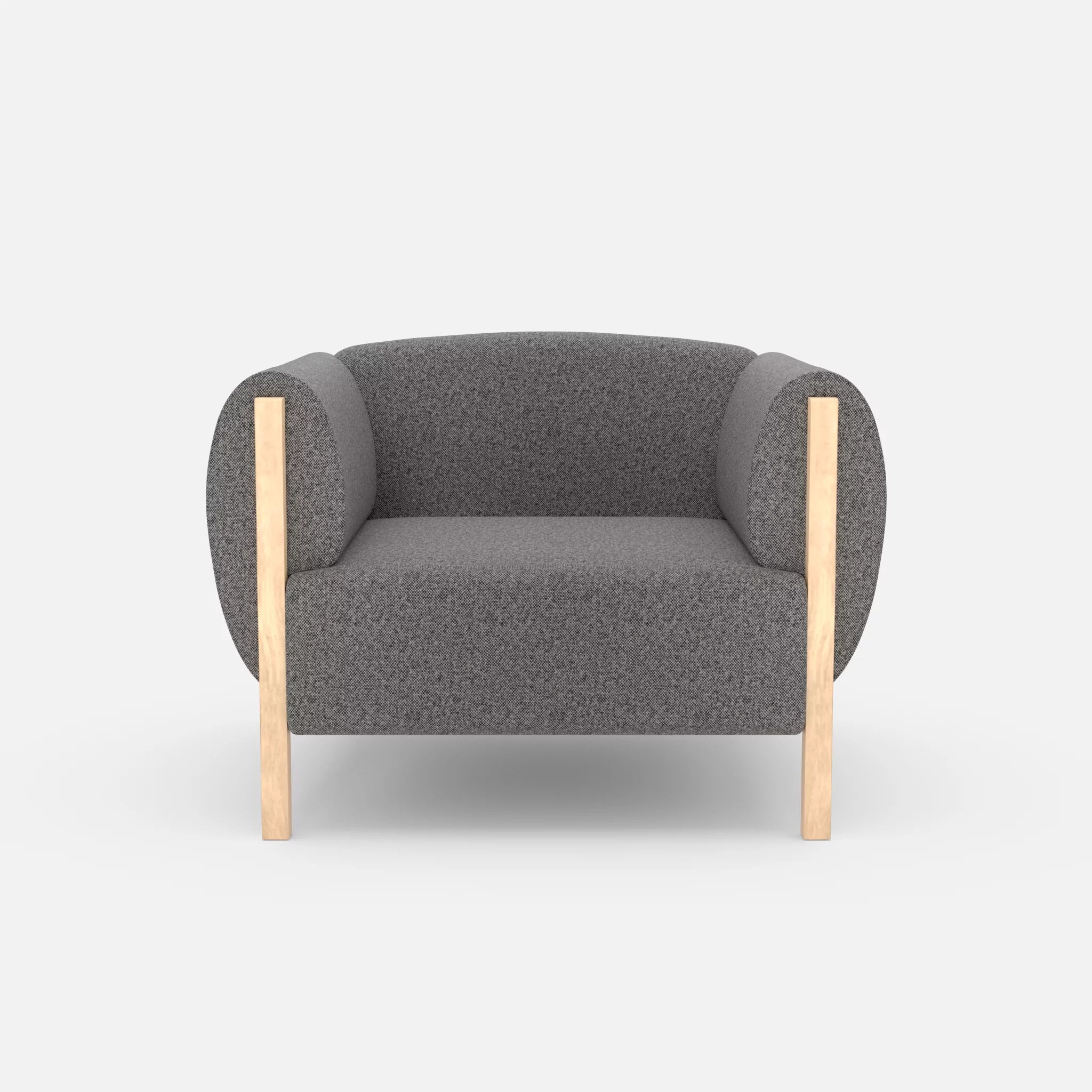 1 Sitzer Sofa Mallow celia0218 in Dunkelgrau von vorne