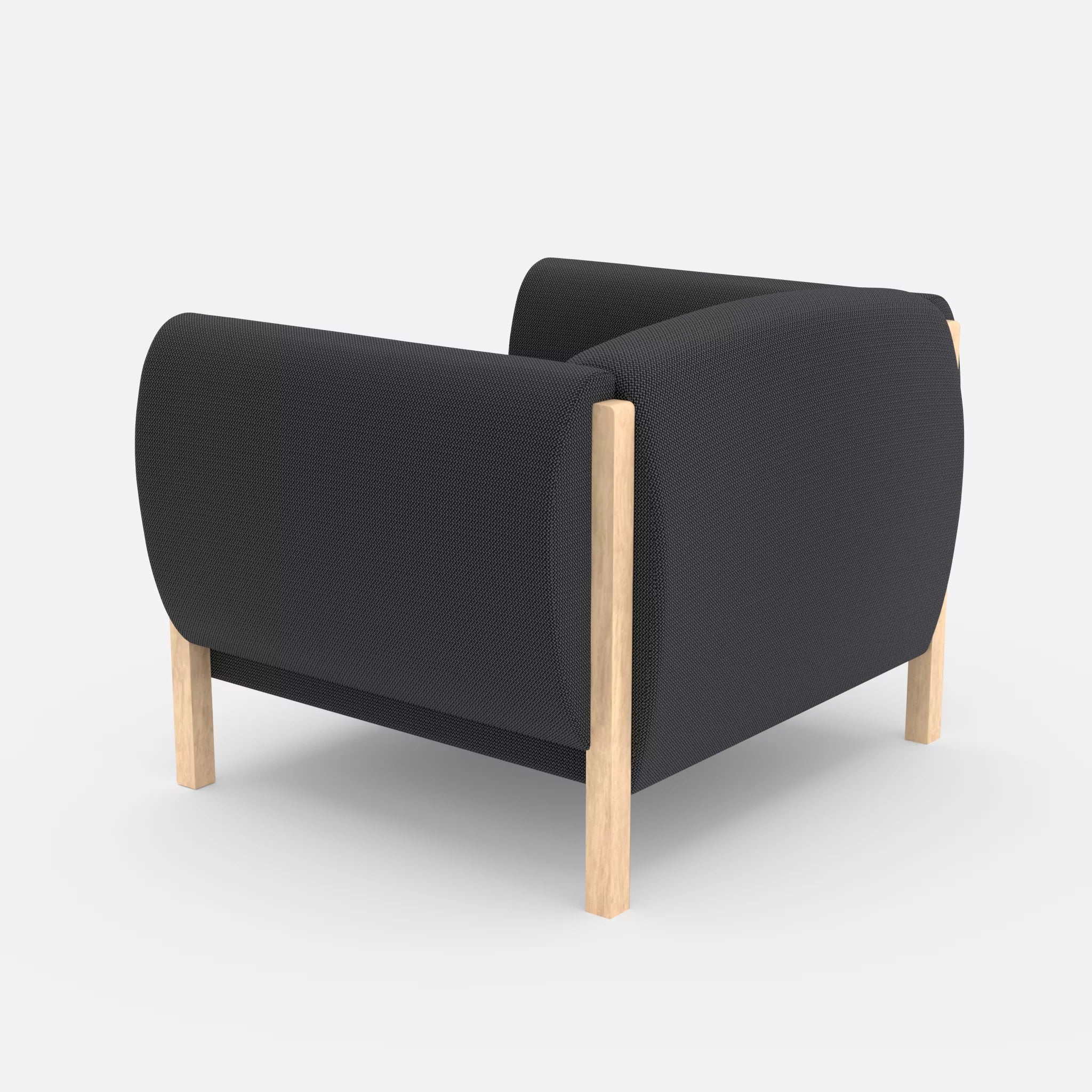 1 Sitzer Sofa Mallow credoasphalt in Anthrazit von hinten