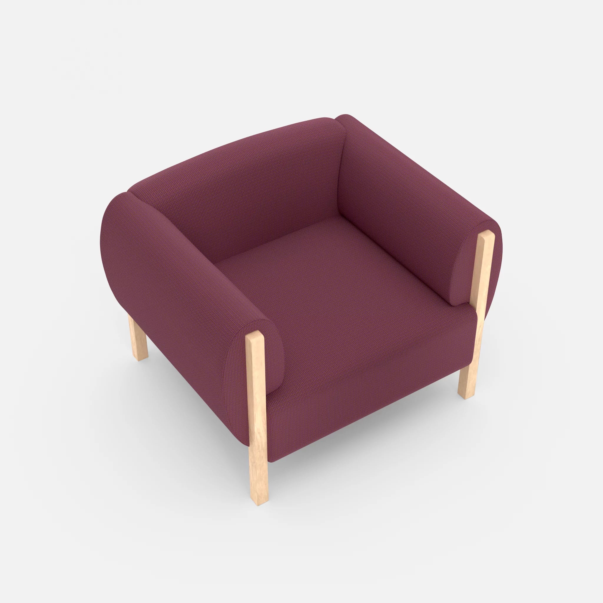 1 Sitzer Sofa Mallow credobreva in Violett von oben