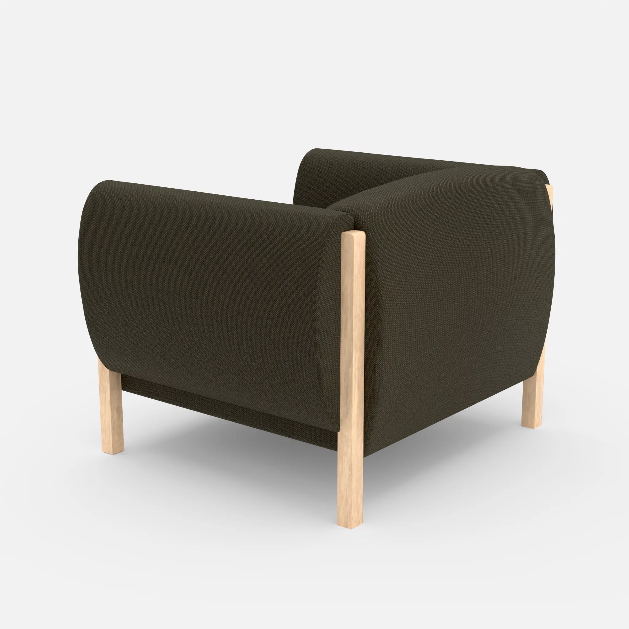 1 Sitzer Sofa Mallow credoforest in Dunkelgrün von hinten