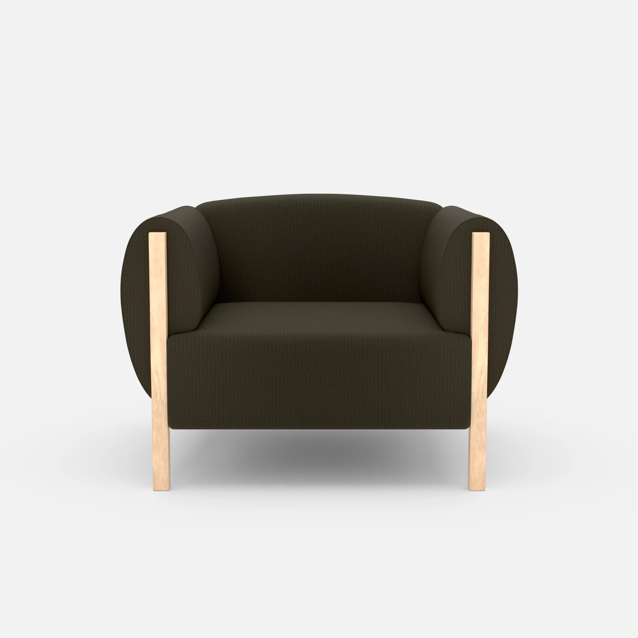 1 Sitzer Sofa Mallow credoforest in Dunkelgrün von vorne