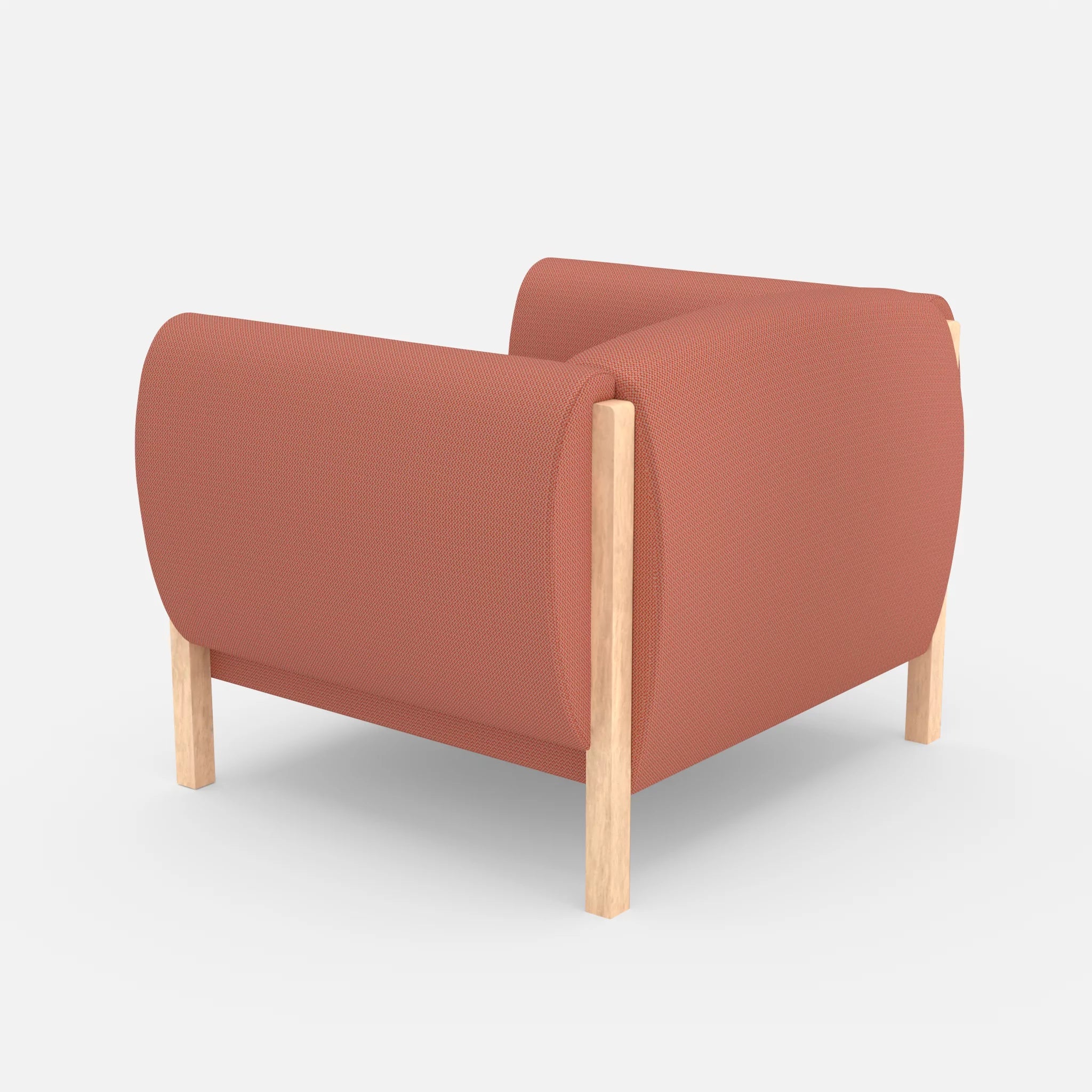 1 Sitzer Sofa Mallow credograpefruit in Coral von hinten