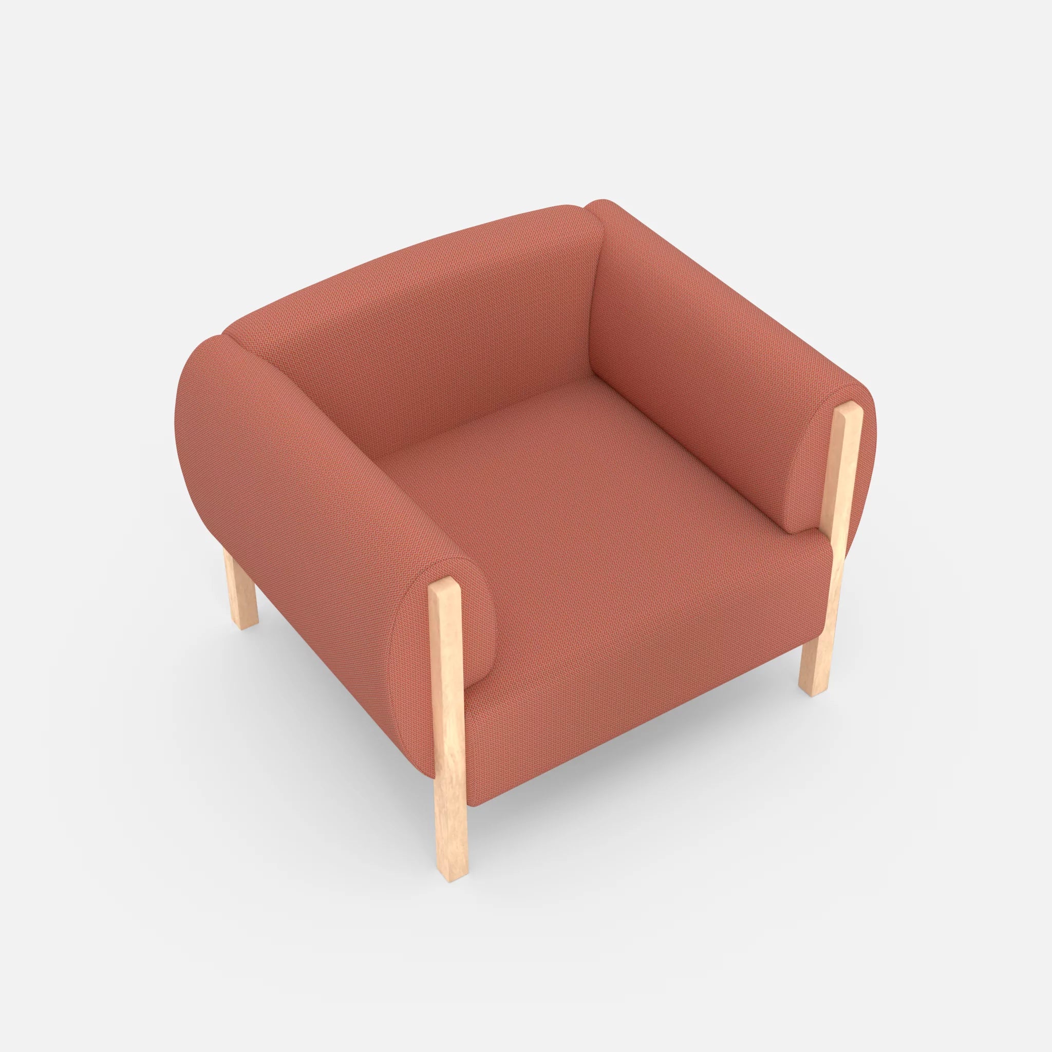 1 Sitzer Sofa Mallow credograpefruit in Coral von oben