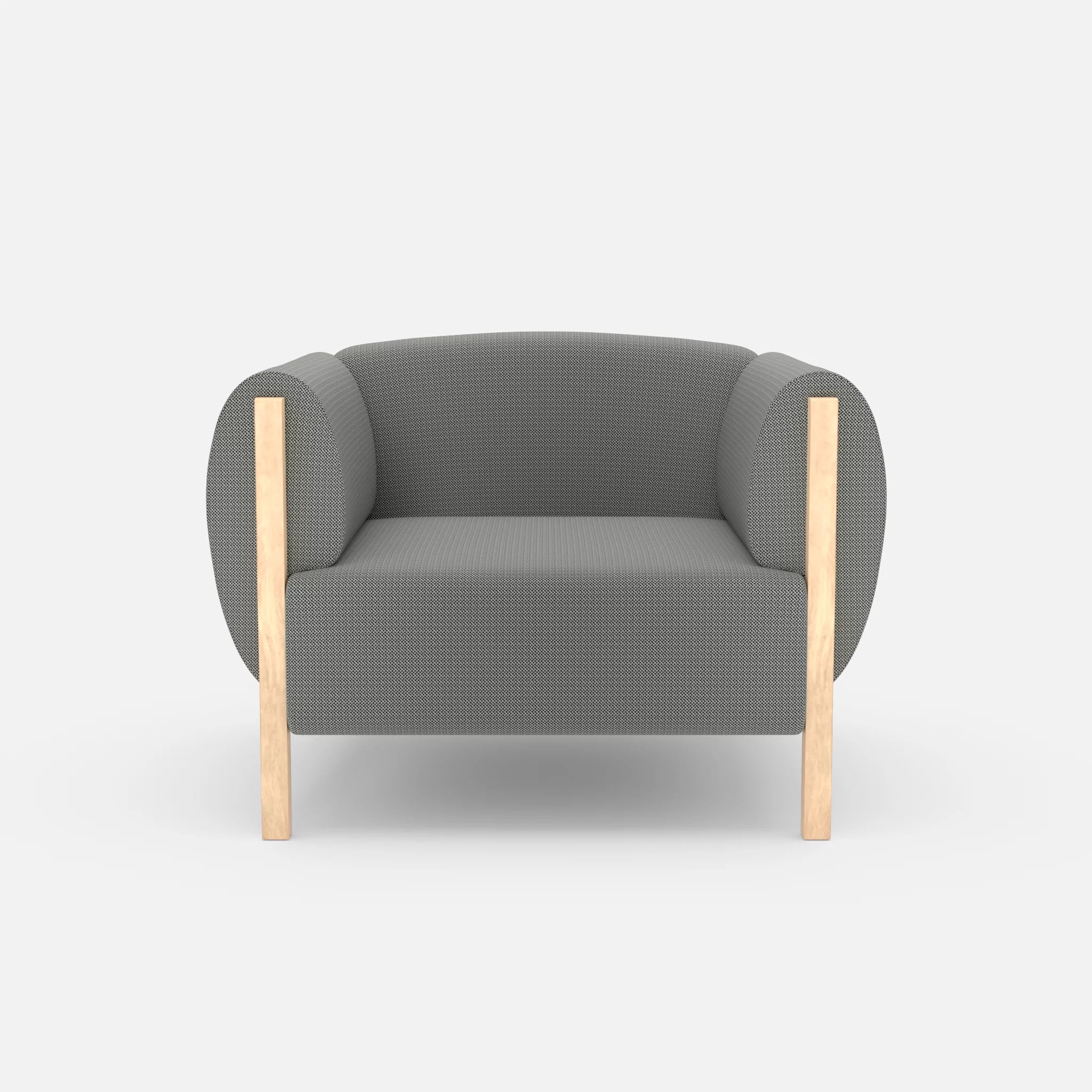 1 Sitzer Sofa Mallow credopepper in Dunkelgrau von vorne