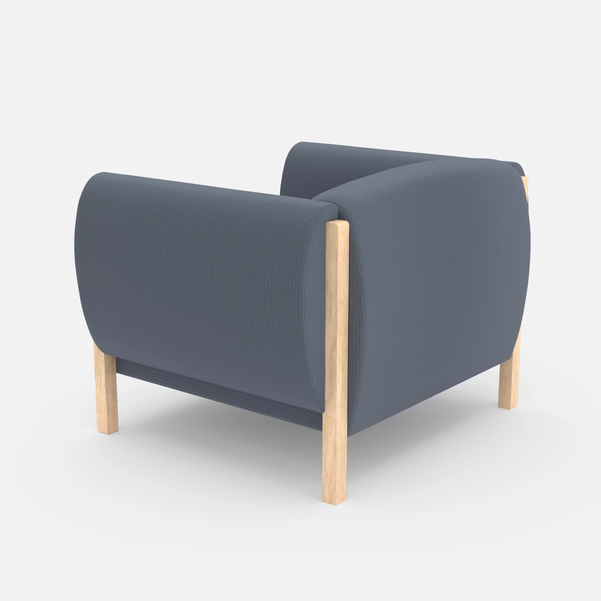 1 Sitzer Sofa Mallow credosea in Blau von hinten