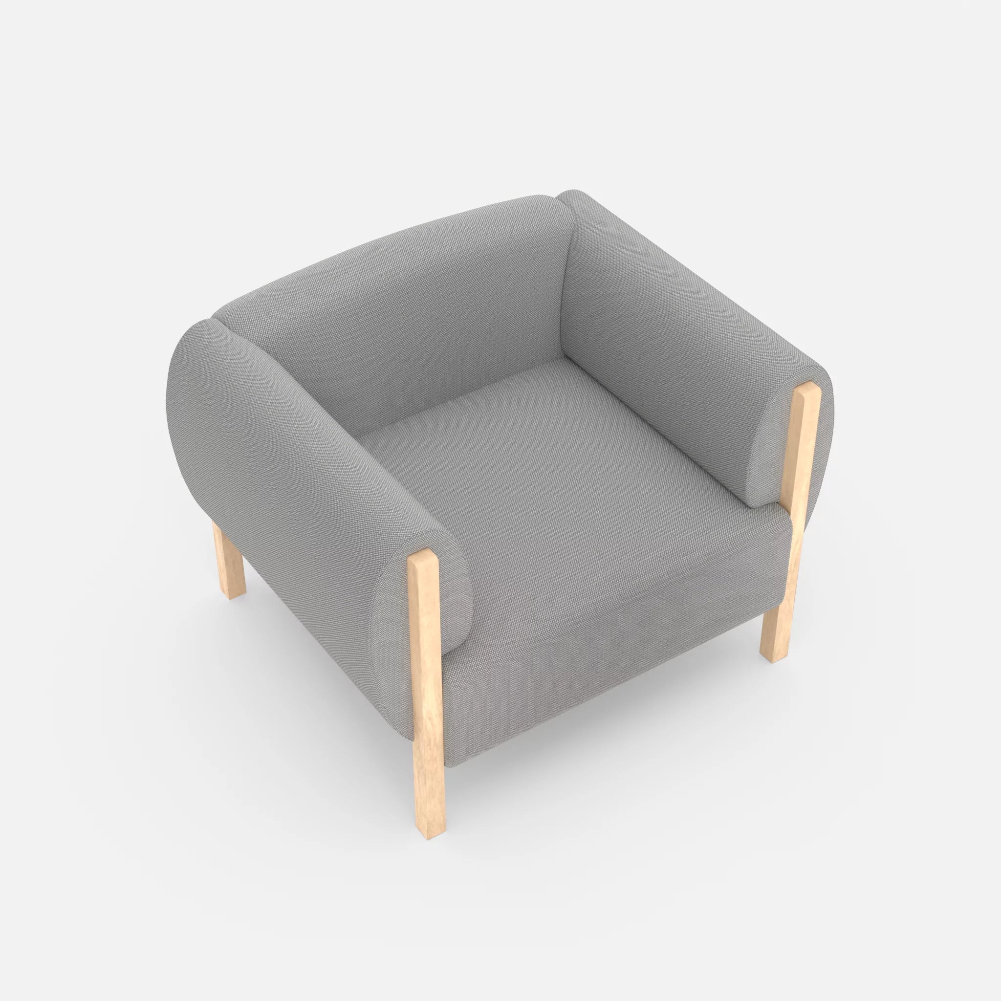1 Sitzer Sofa Mallow credozinn in Mittelgrau von oben