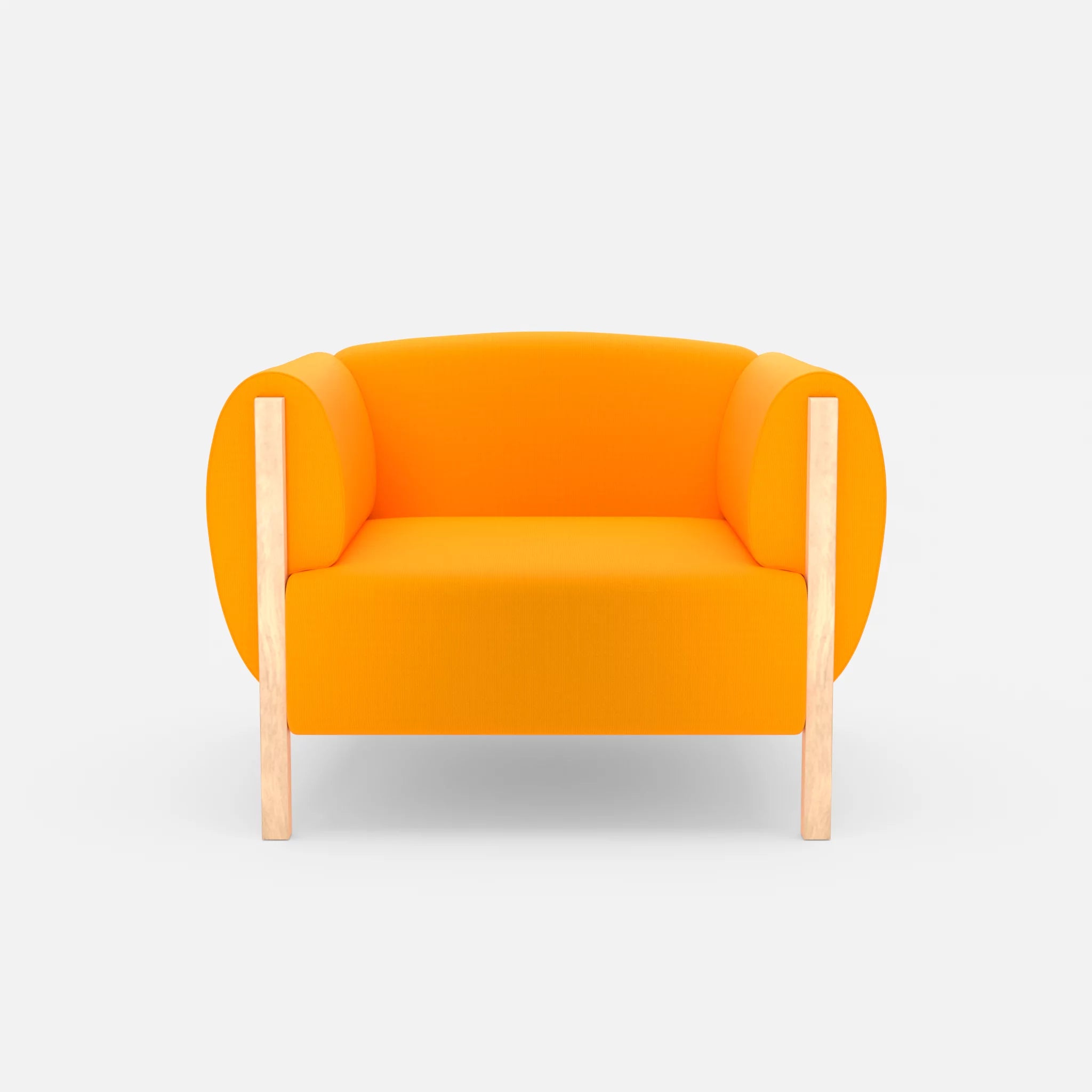 1 Sitzer Sofa Mallow radio3008 in Gelb von vorne