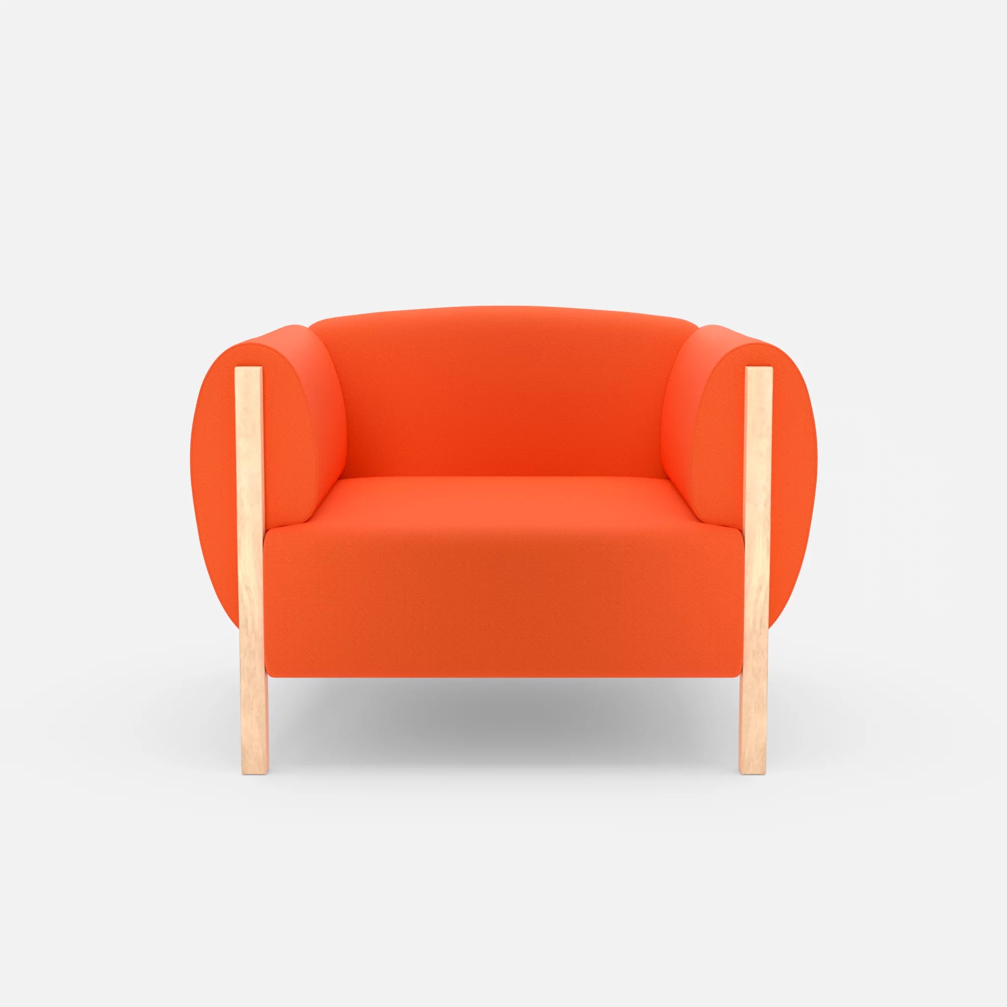 1 Sitzer Sofa Mallow radio3094 in Orange von vorne