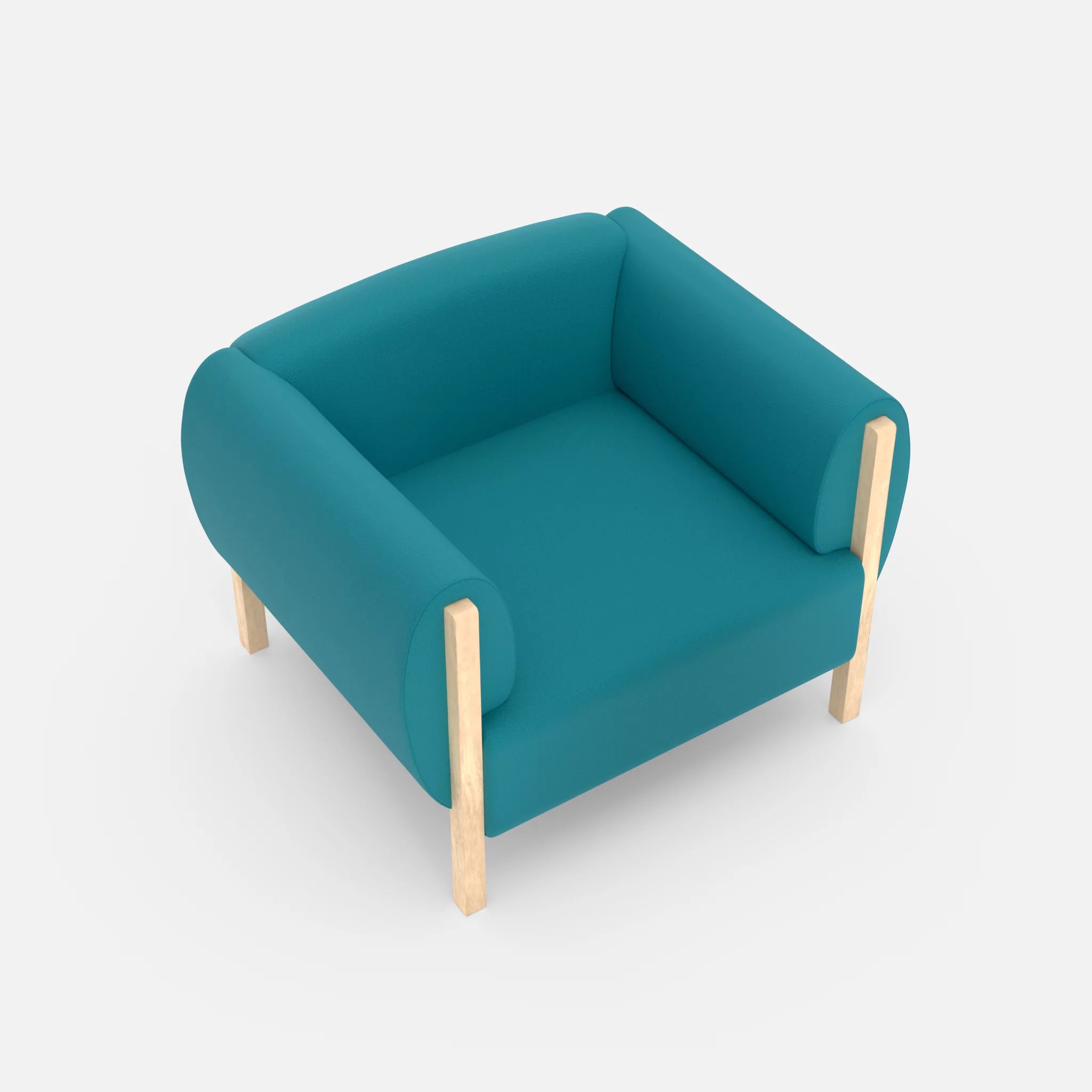 1 Sitzer Sofa Mallow radio6015 in Türkis von oben