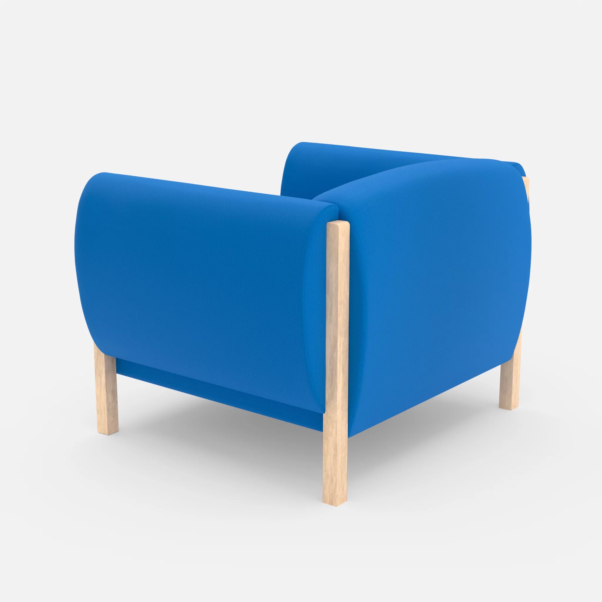 1 Sitzer Sofa Mallow radio6075 in Blau von hinten