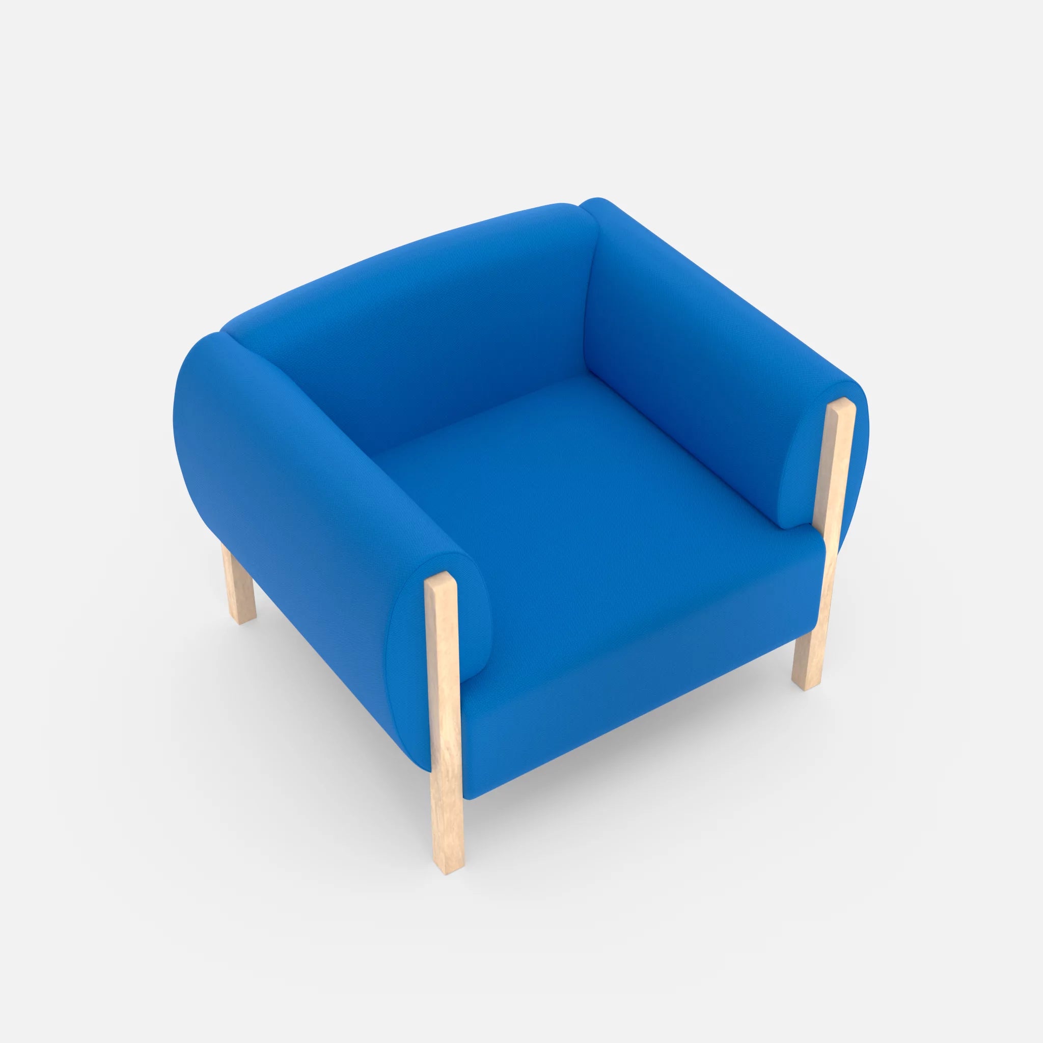 1 Sitzer Sofa Mallow radio6075 in Blau von oben
