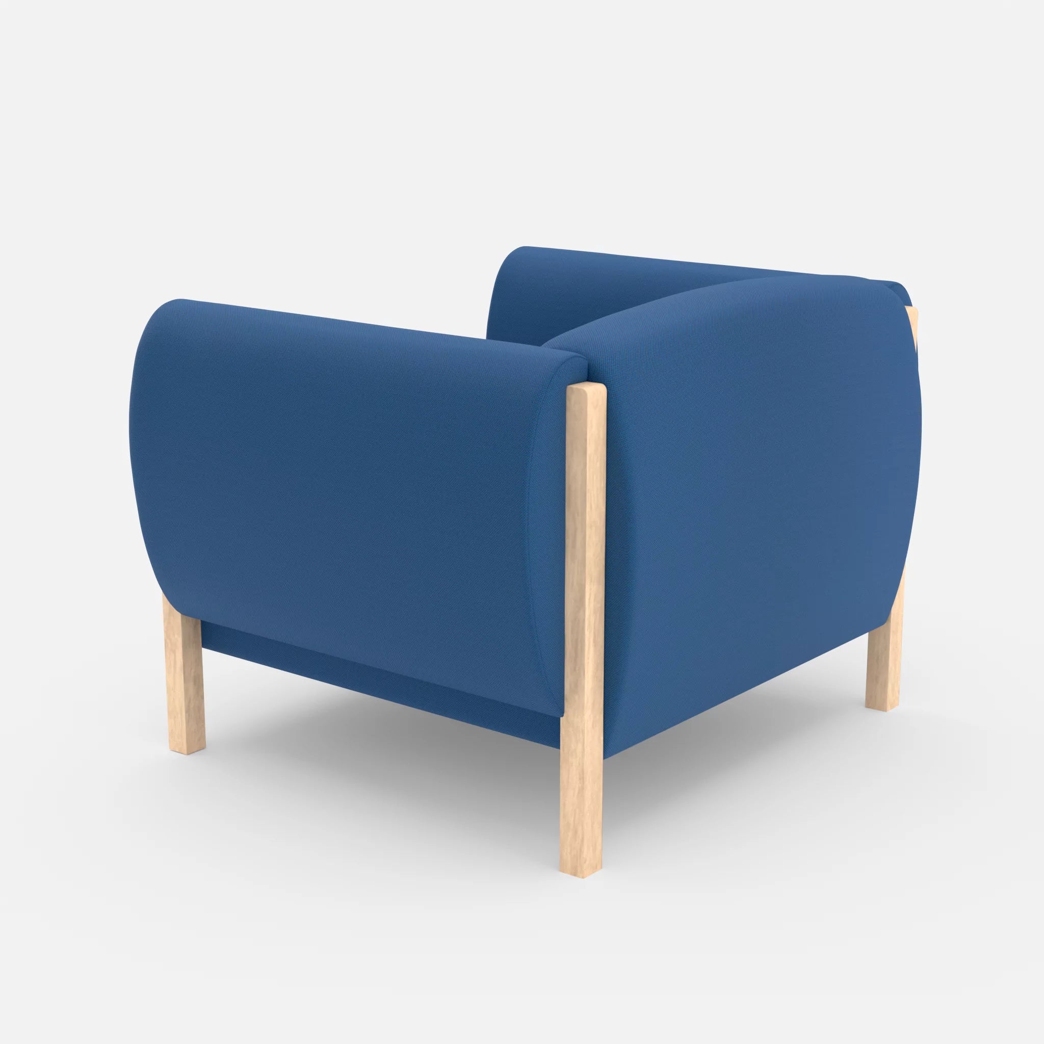 1 Sitzer Sofa Mallow radio6512 in Dunkelblau von hinten