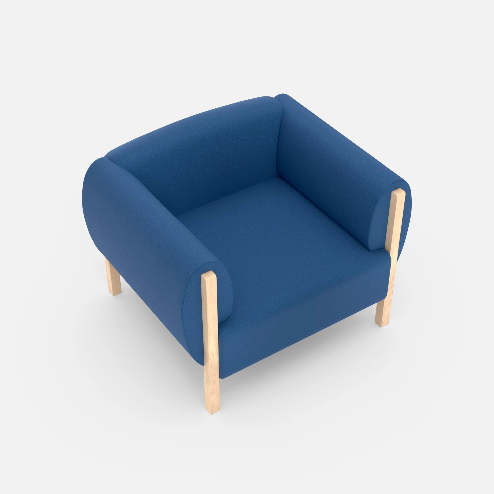 1 Sitzer Sofa Mallow radio6512 in Dunkelblau von oben