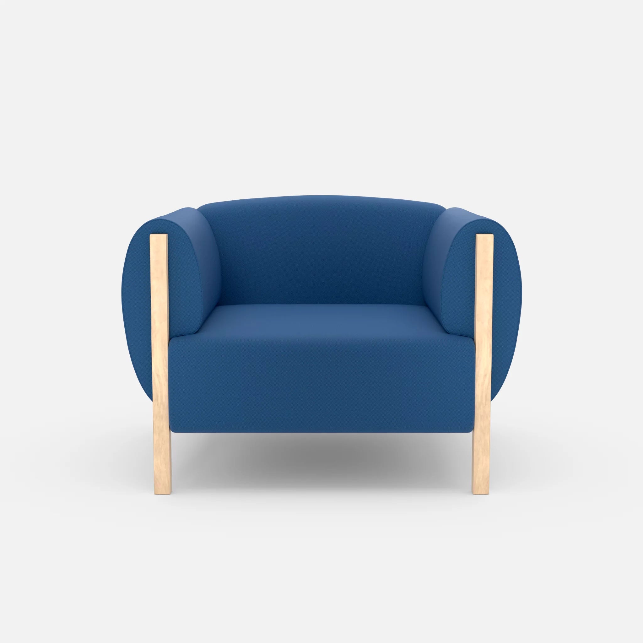 1 Sitzer Sofa Mallow radio6512 in Dunkelblau von vorne